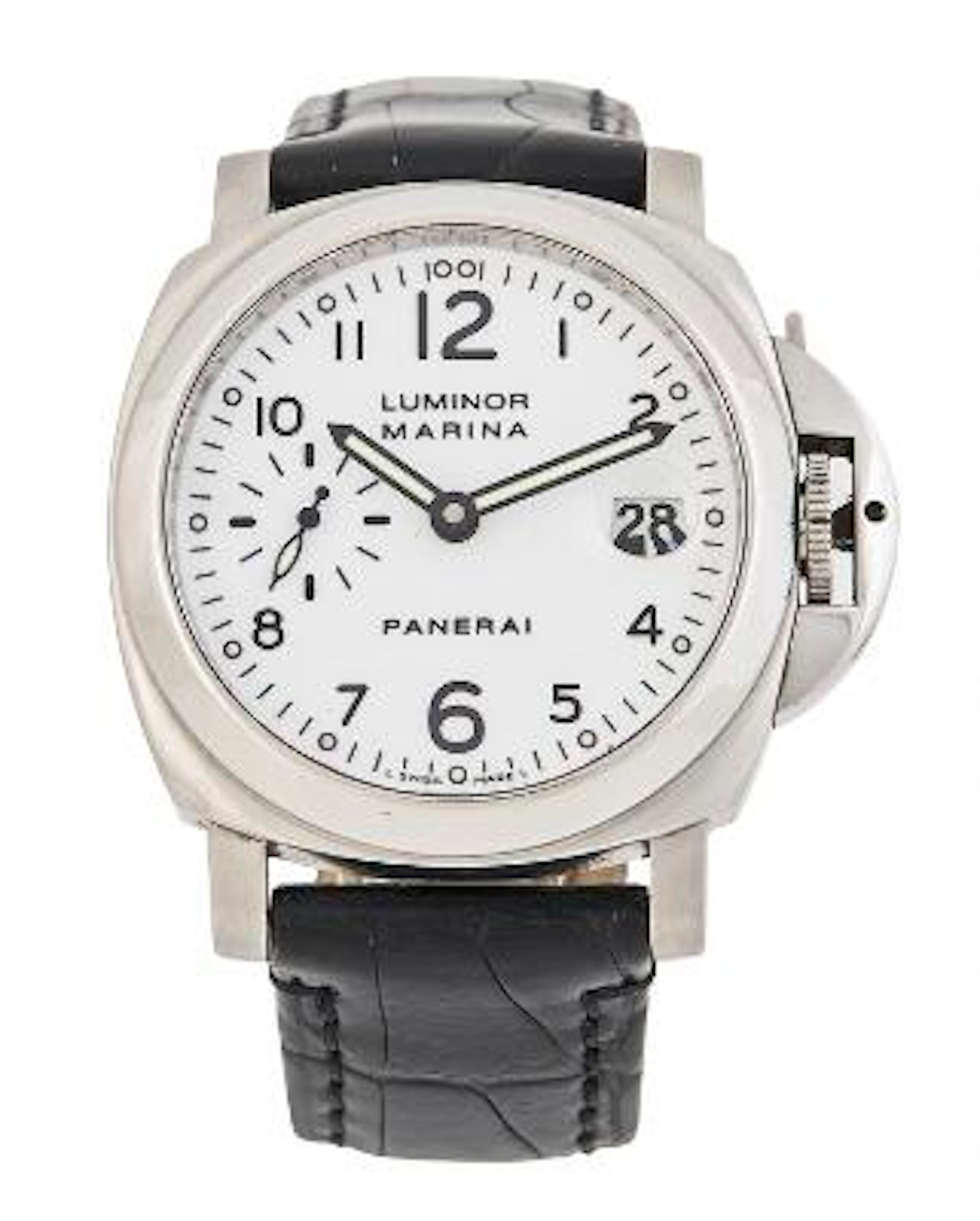 Panerai: Luminor Marina of steel, ref. PAM00049. Mechanical movement