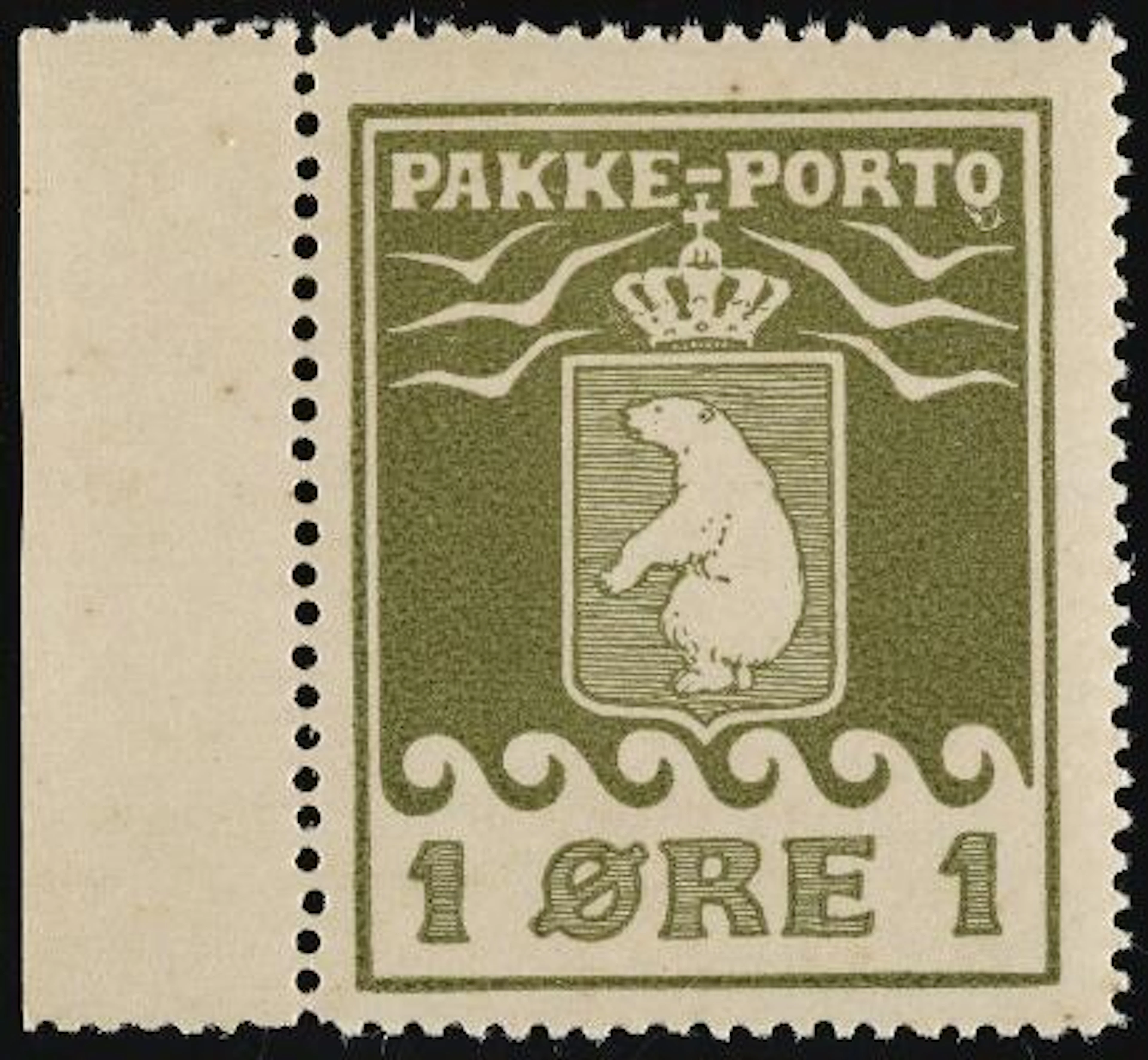 Greenland. 1905. 1905. 1 Øre, olive green. Very beautiful never hinged