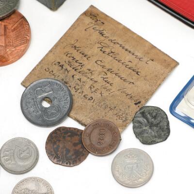 Collection of mostly foreign coins and medals, in total approx. 200