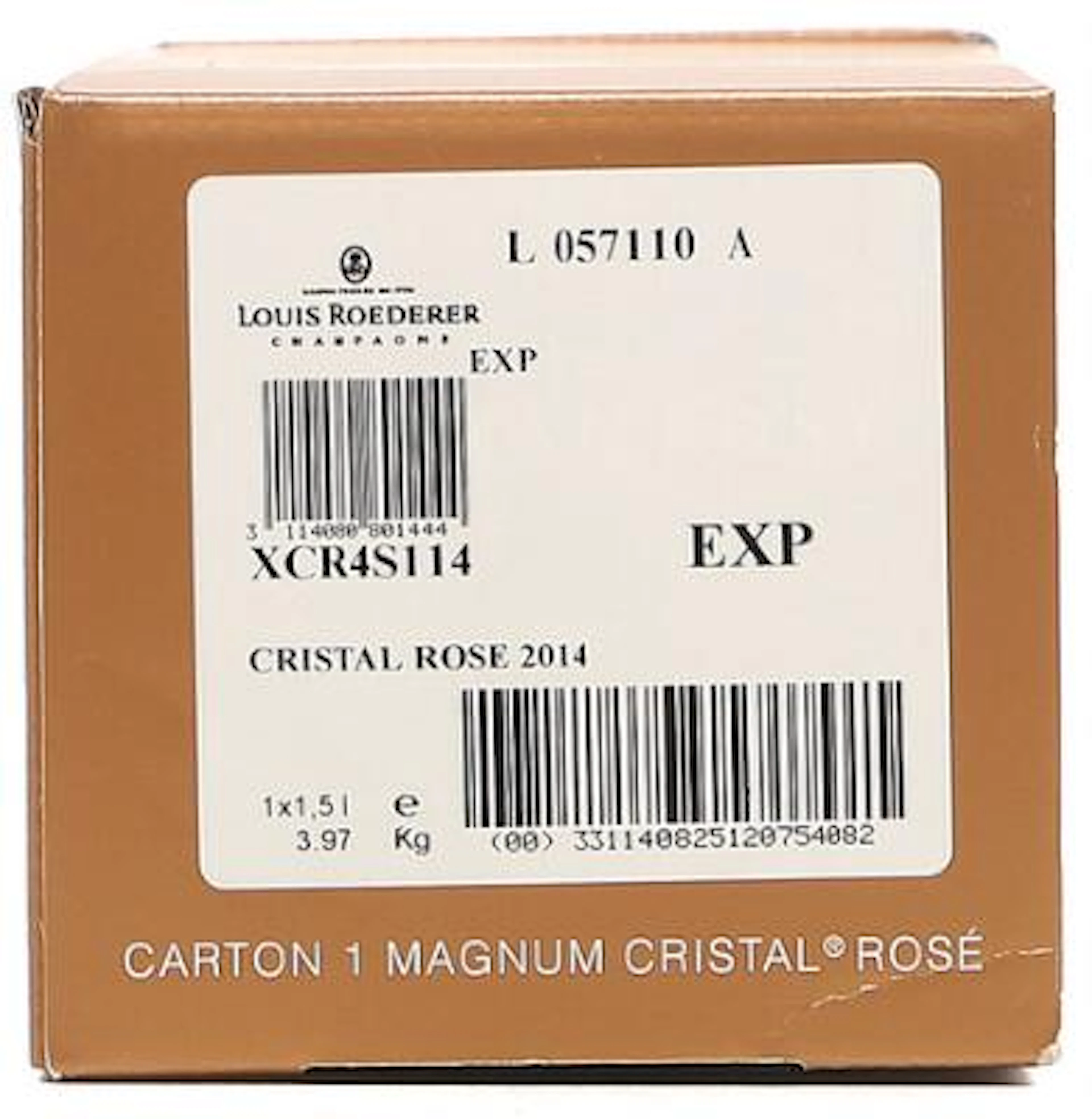 1 bt. Mg. Champagne "Cristal" Rosé, Louis Roederer 2014 A (hf/in).