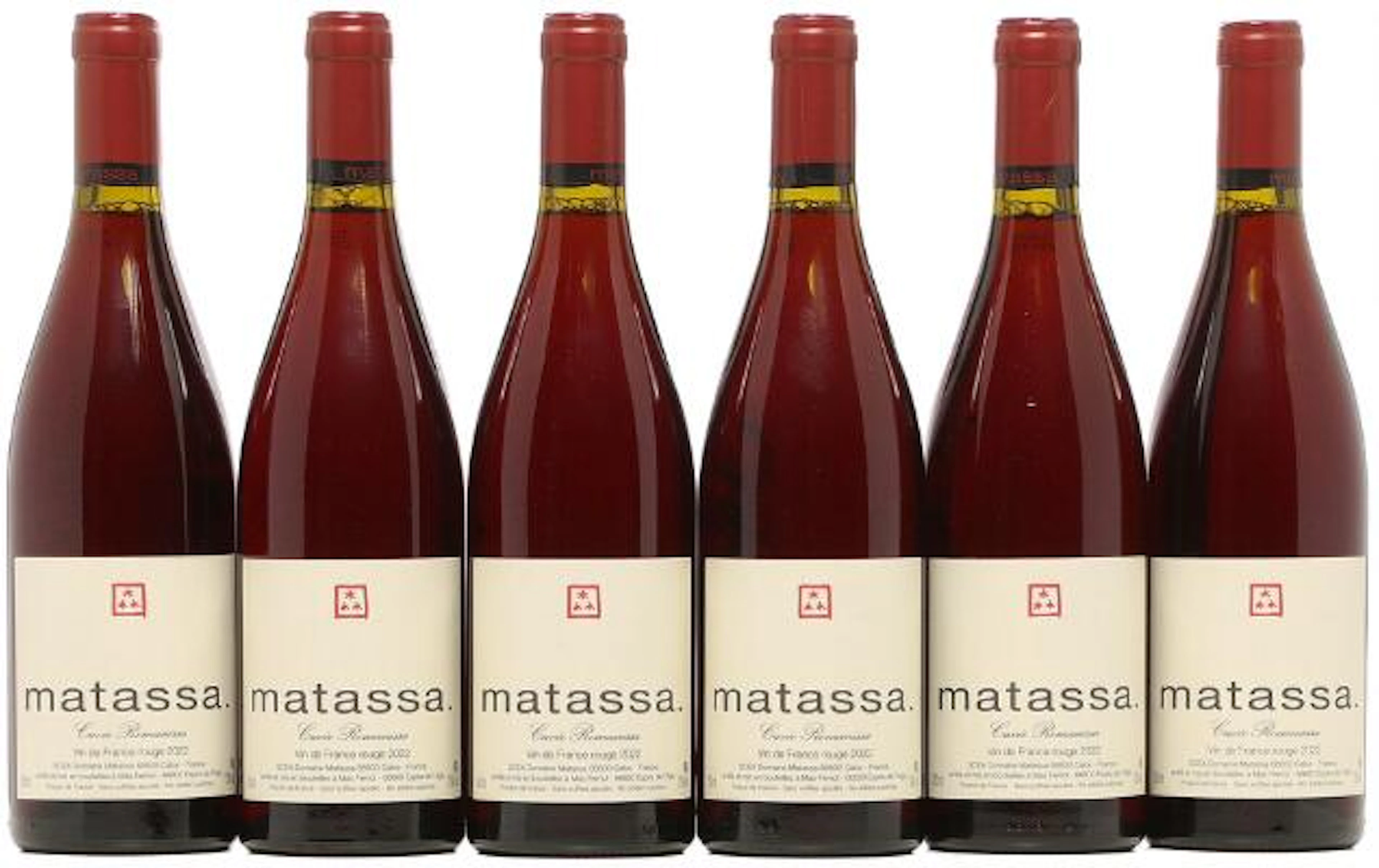 6 bts. "Cuvée Romanissa", Matassa 2022 A (hf/in). Oc. – Bruun Rasmussen