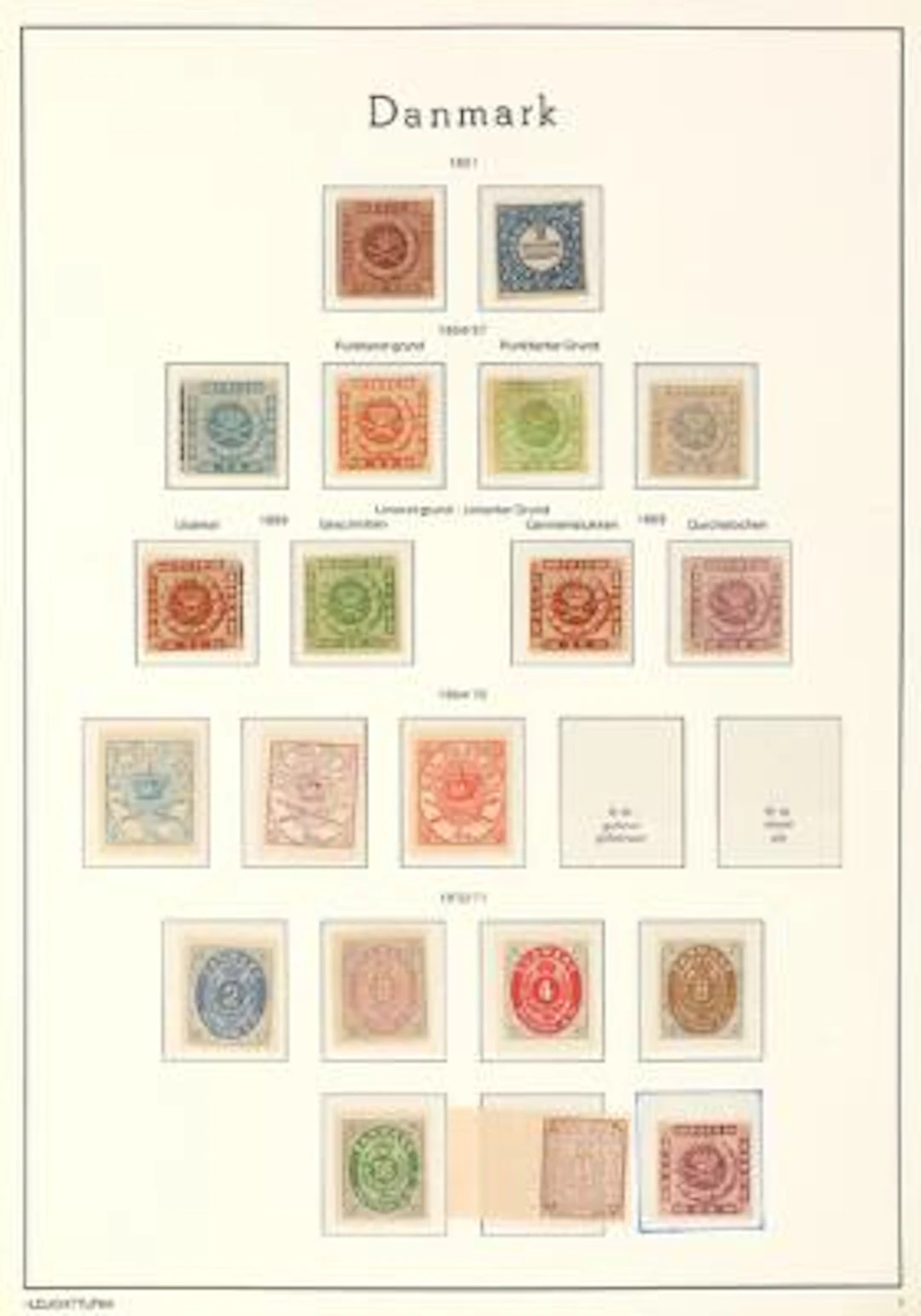 Denmark. 1851-1976. Excellent mint/mint never hinged collection in