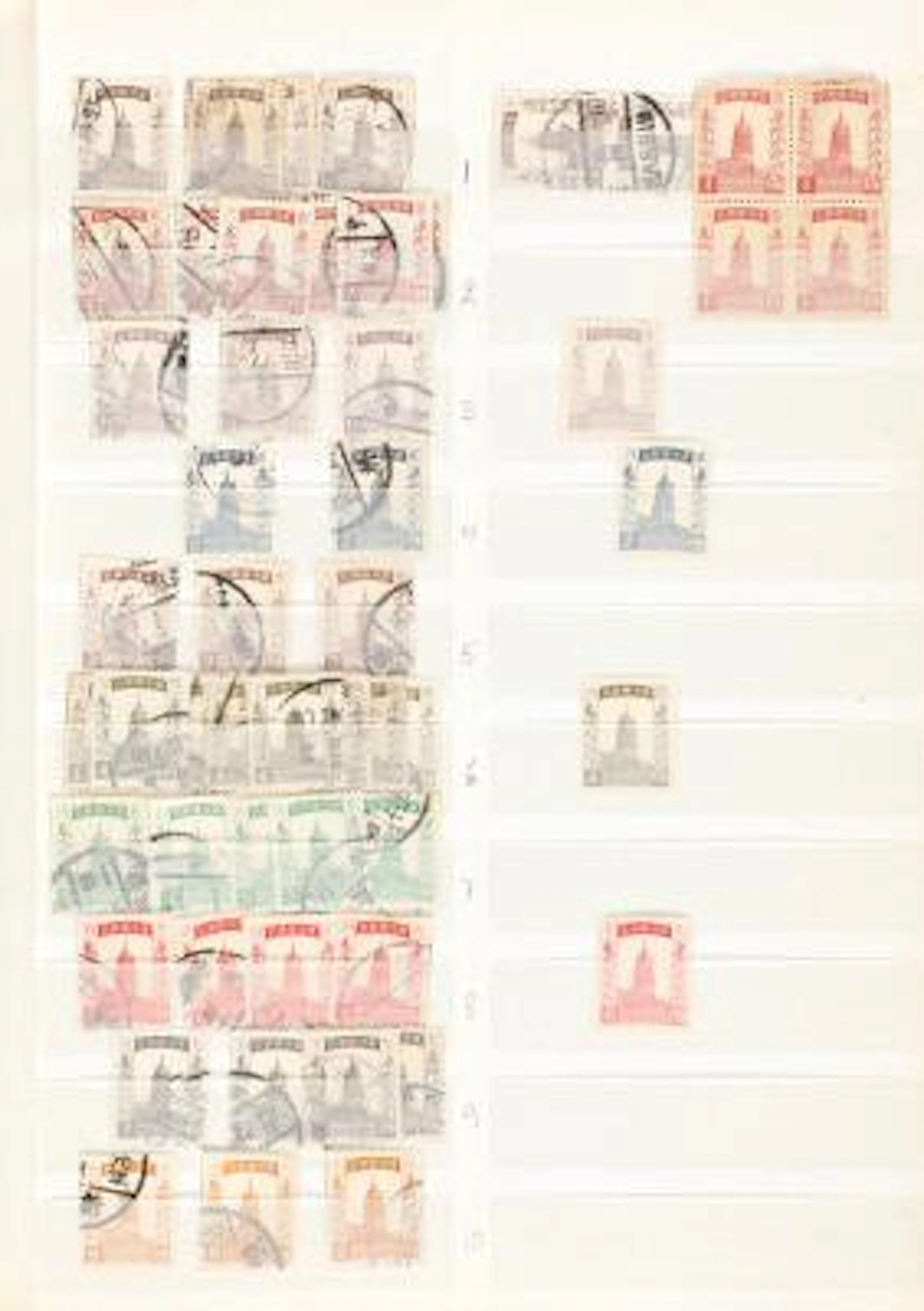 Manchuria. Interesting collection/accumulation in 2 stockbooks with