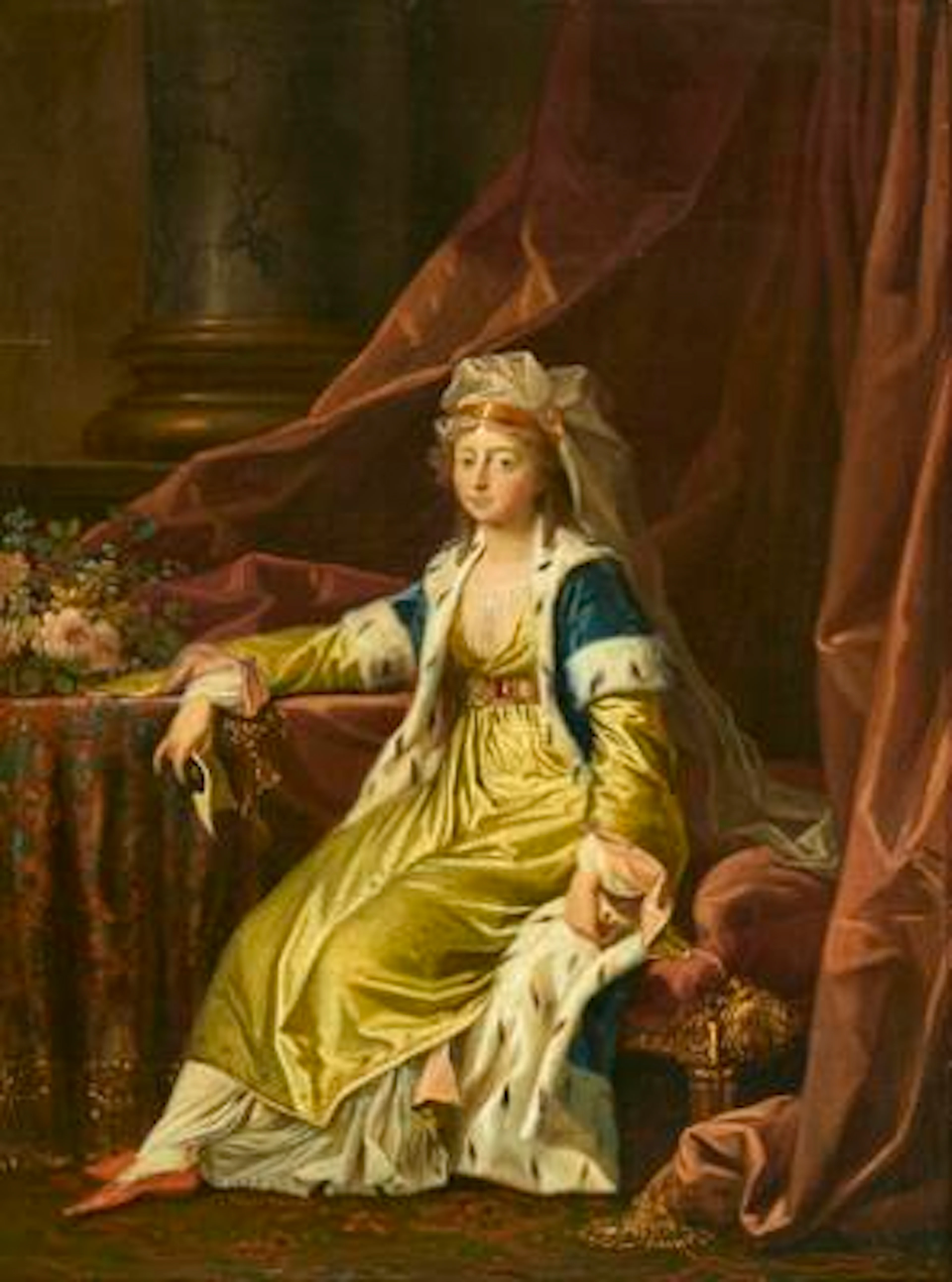 Jens Juel: Princess Louise Augusta (1771-1845) in Turkish costume.