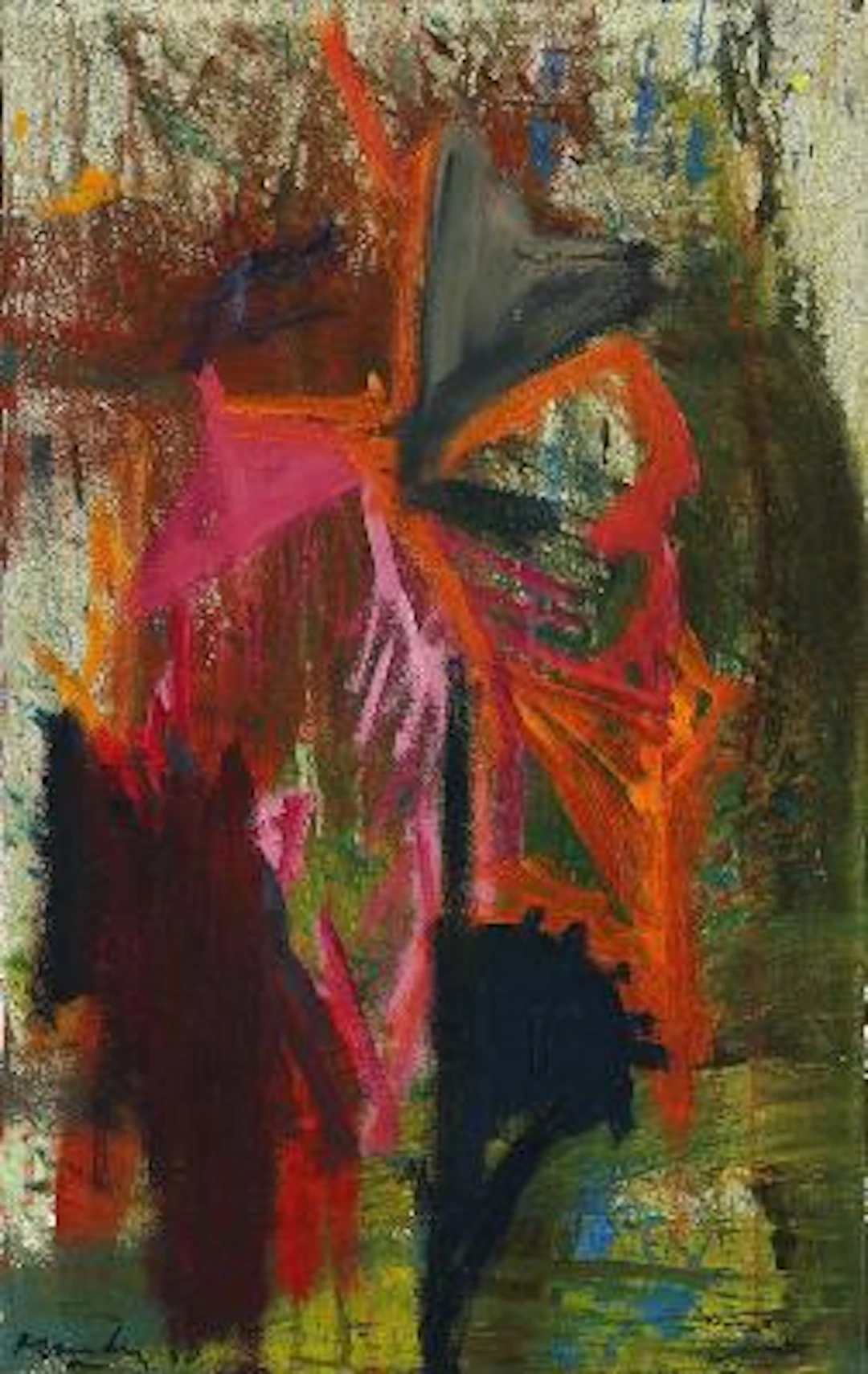 Peter Brandes: "Colombes blad". Signed Peter Brandes 1990. Oil on