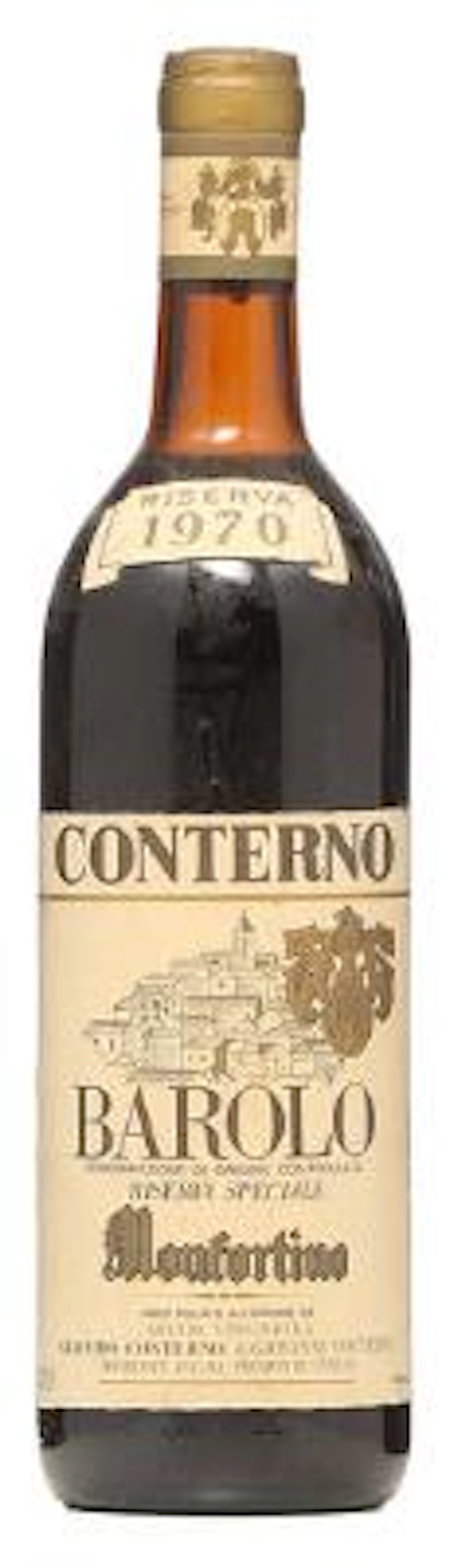 1 bt. Barolo Riserva "Monfortino", Giacomo Conterno 1970 A/B (ts).