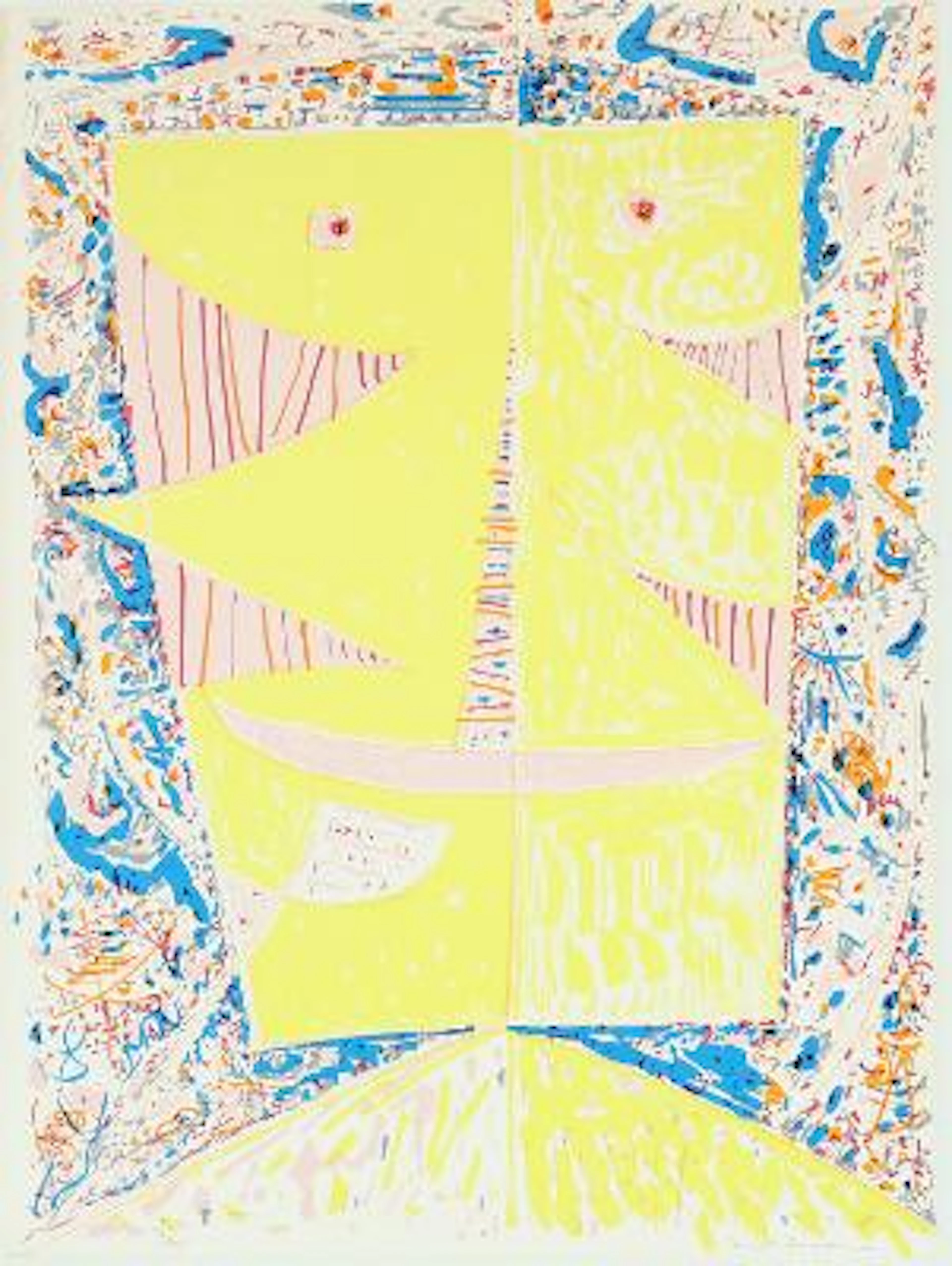 Egill Jacobsen: Mask Composition. Signed Egill Jacobsen, 131/150.