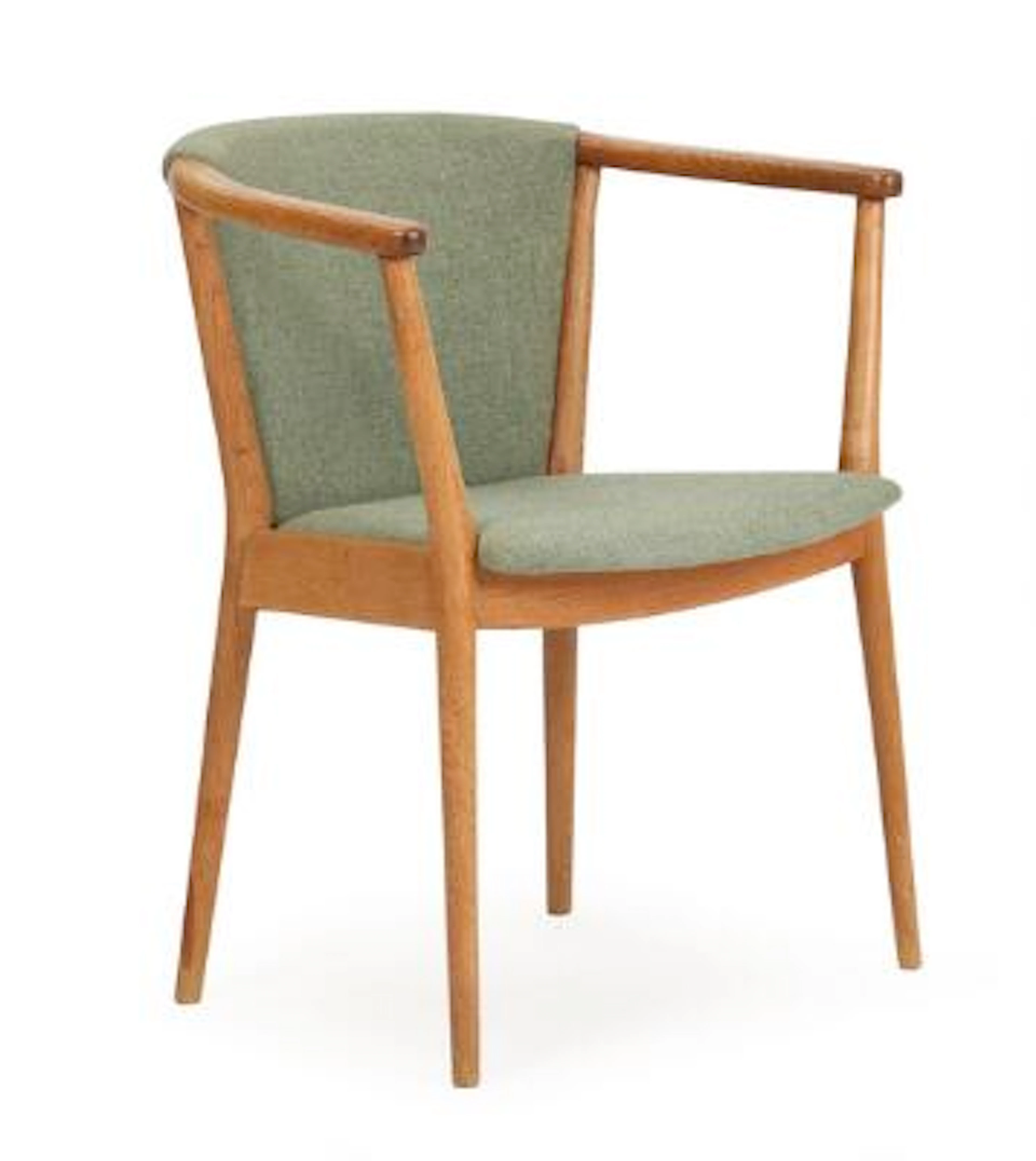 Nanna Ditzel, Jørgen Ditzel: An oak armchair, seat and back upholstered