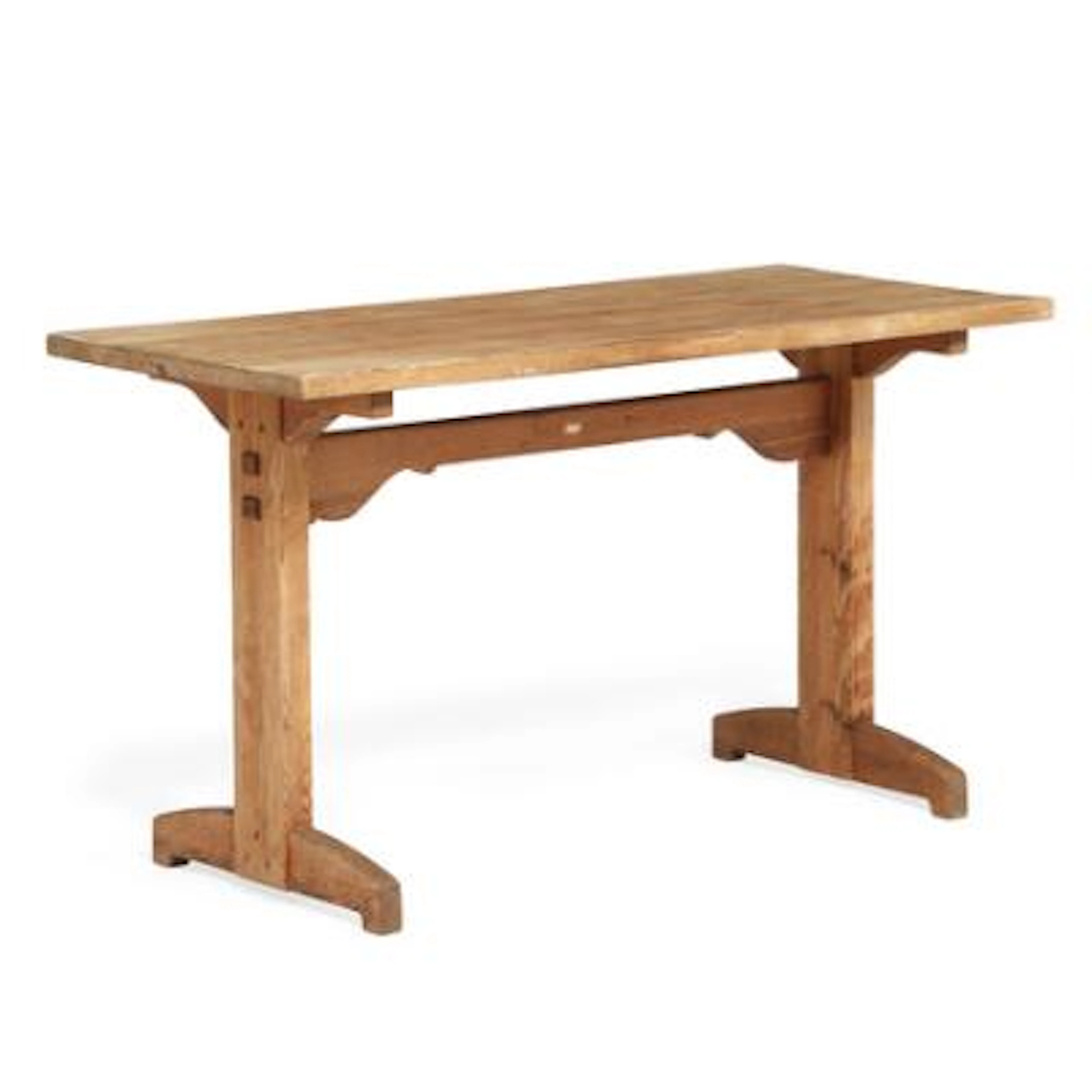 Swedish design: "Sportstuge"-table in solid pine wood. H. 65.5 cm.