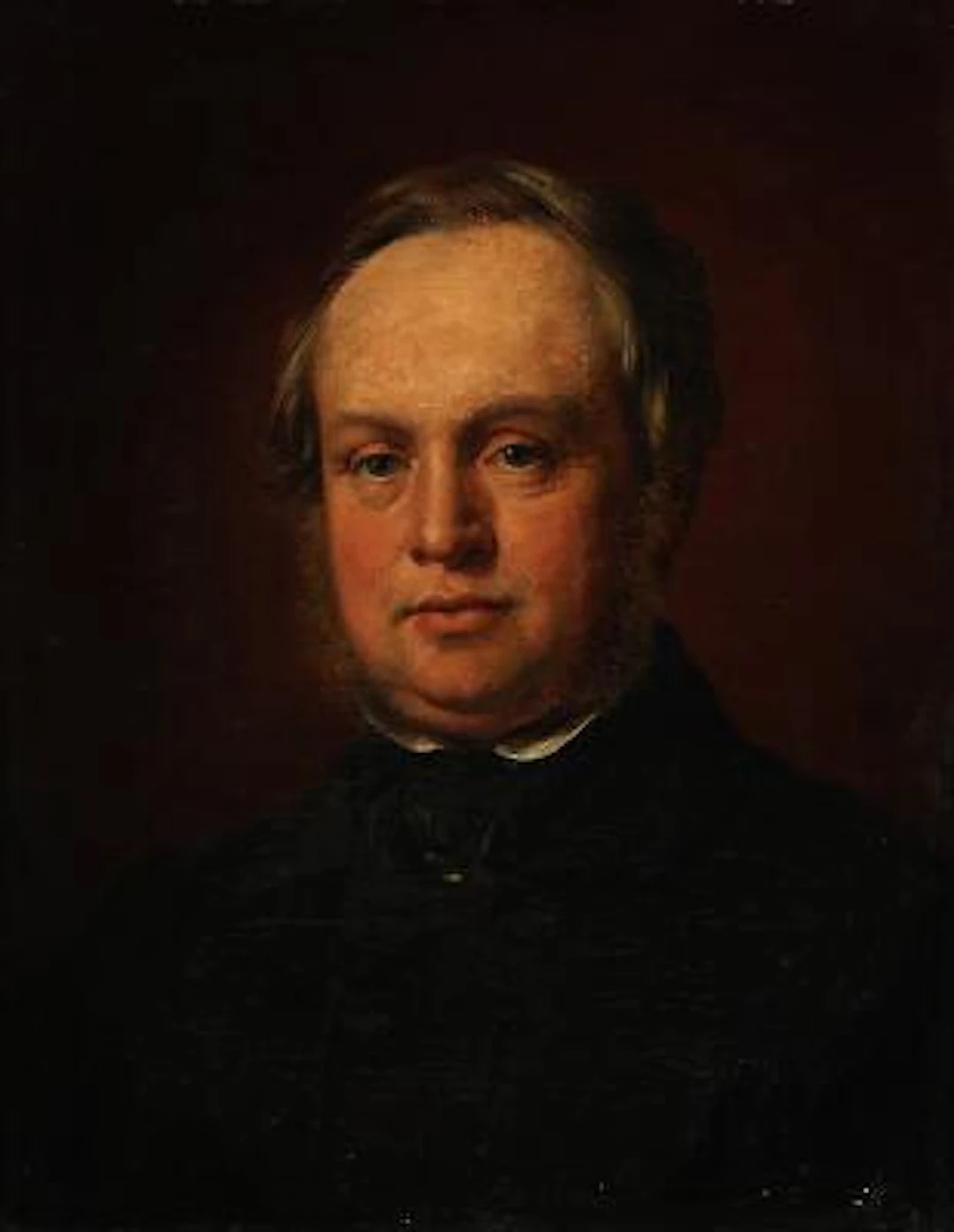 Jørgen Roed: Portrait of a gentleman with grey hair. Signed J. Roed