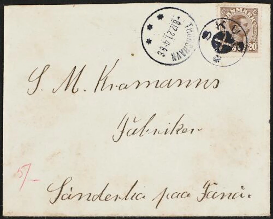 Faroe Islands. SKUØ. 1921. Christian X. 20 Øre, brown. Very scarce