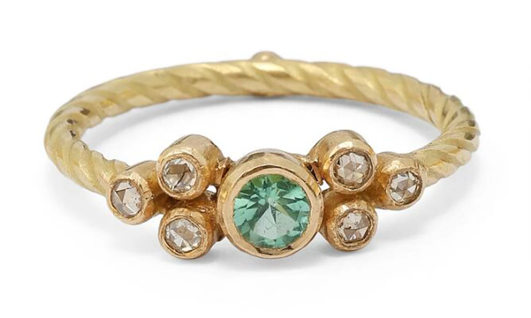 Natascha Trolle: A tourmaline and diamond ring set with tourmaline