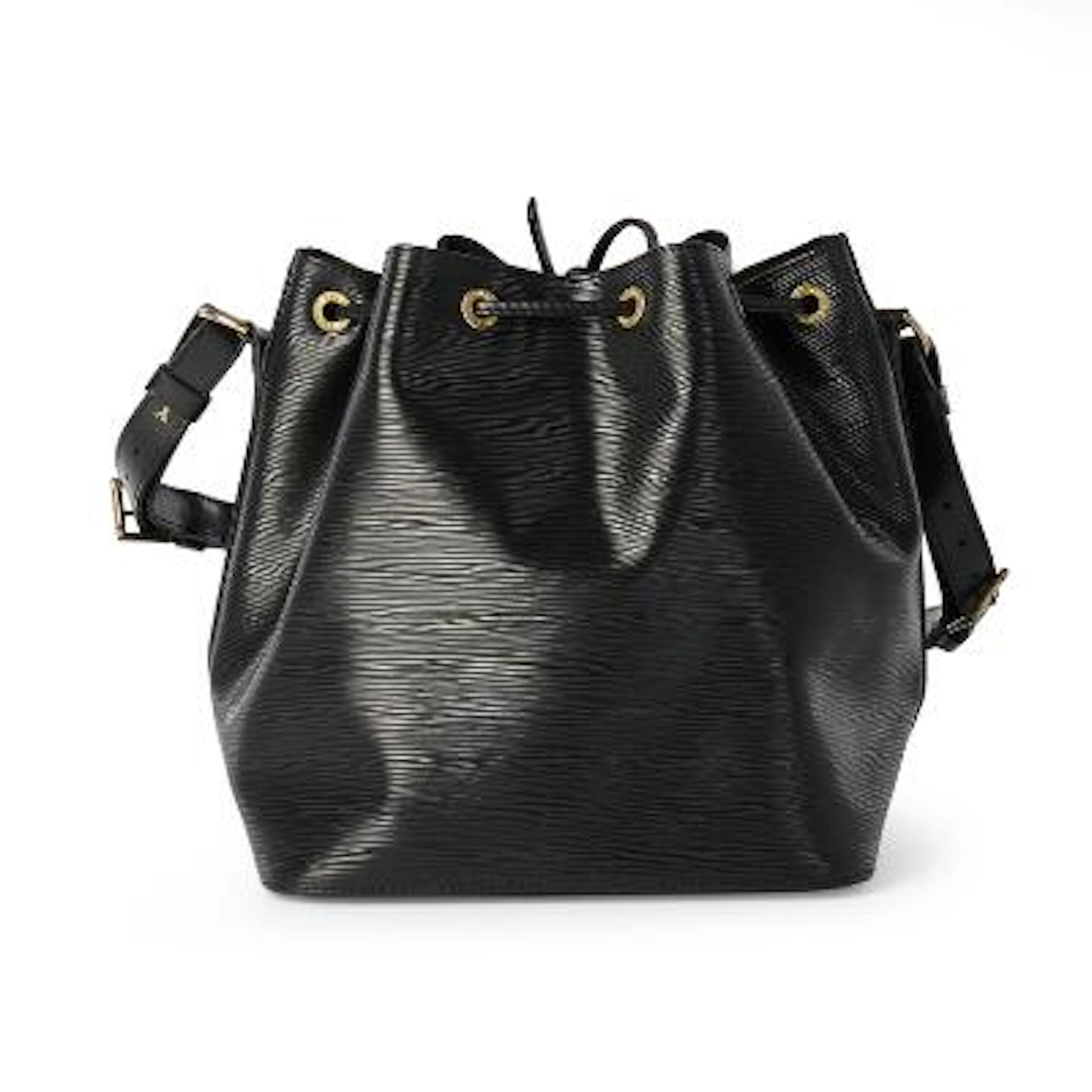 Louis Vuitton: A "Petit Noe" bag of black Epi leather with gold tone