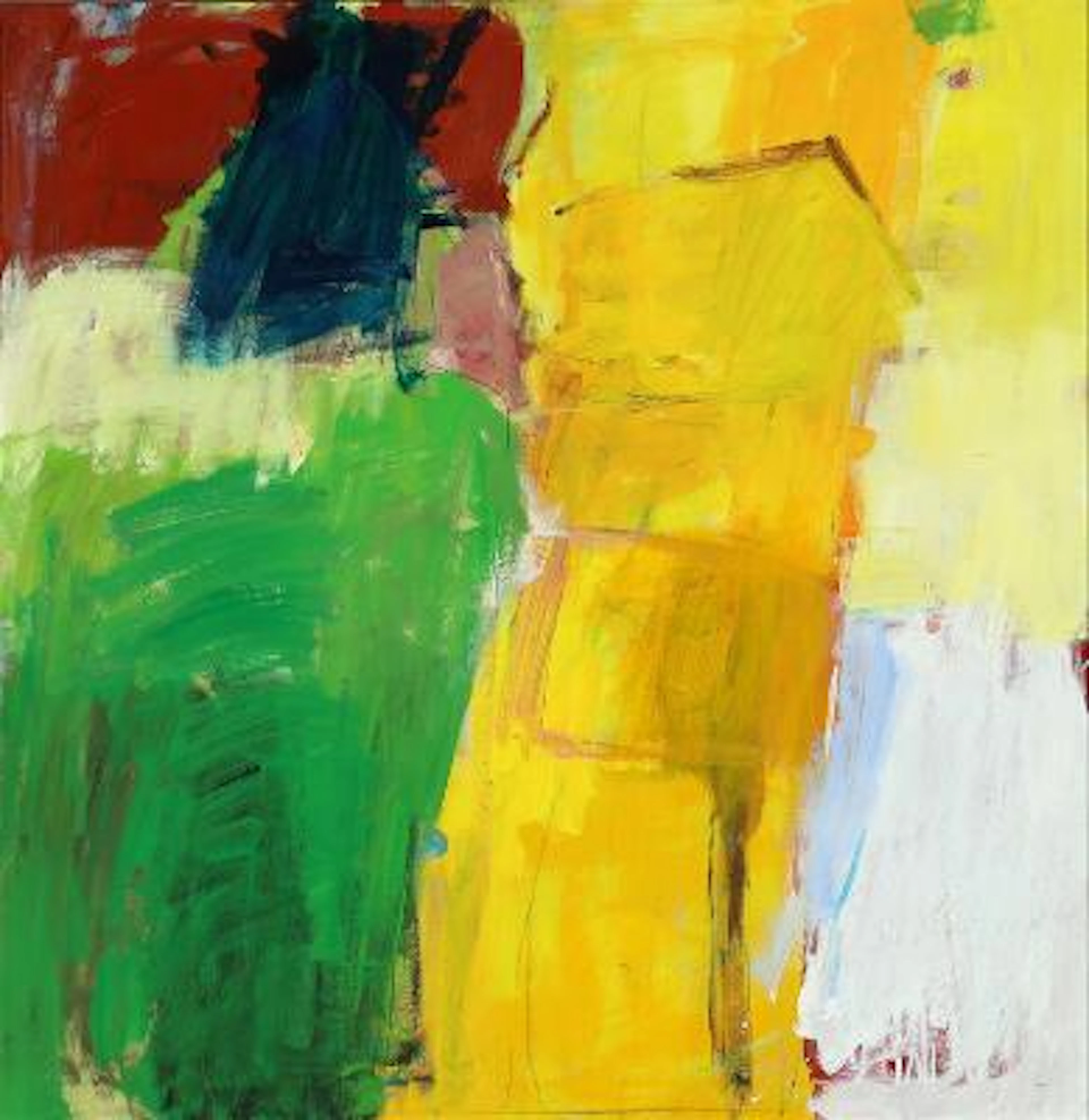 Lotte Frederiksen: "Projekt II". Unsigned. Oil on canvas. 99 x 94