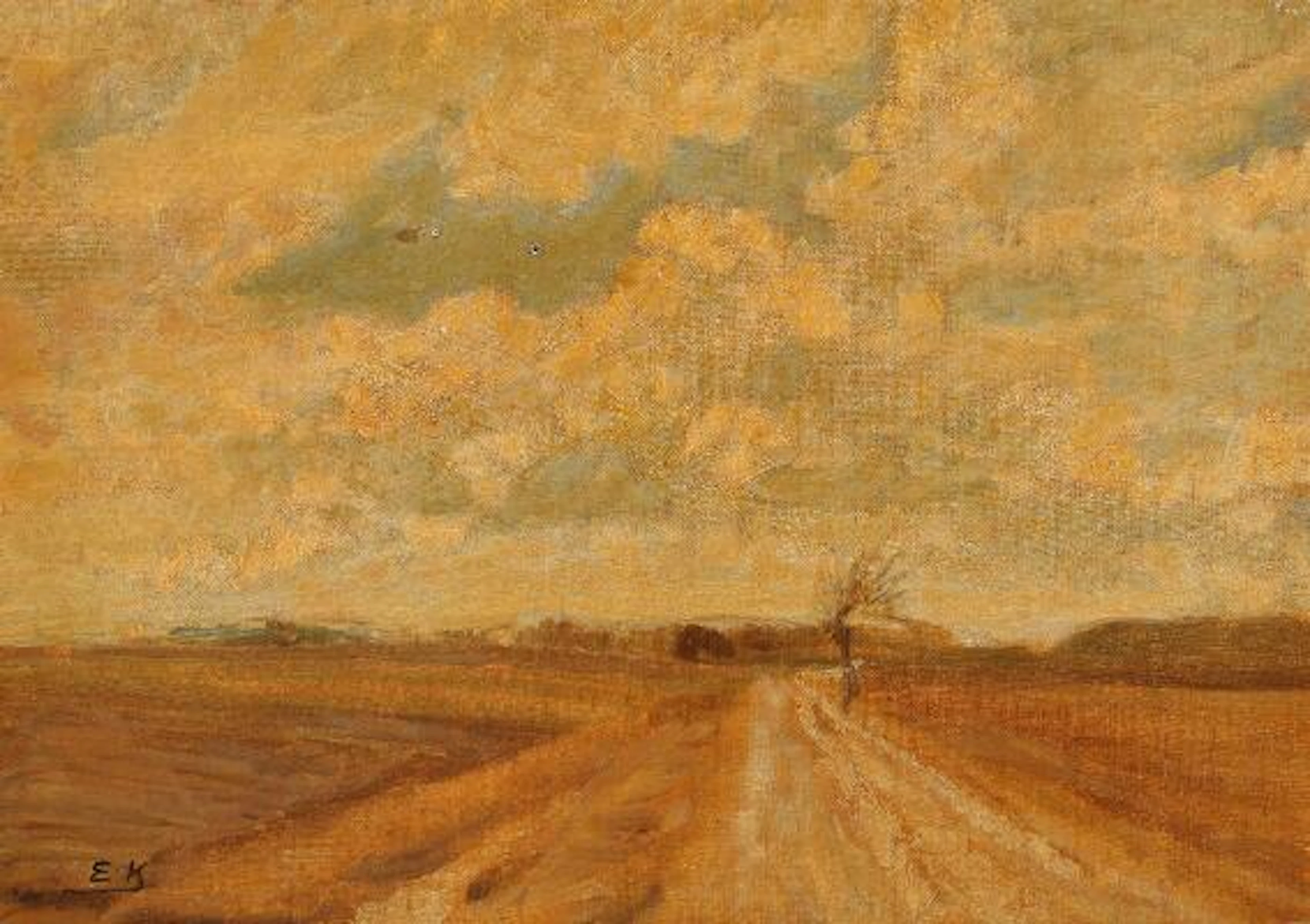 Emil Krause: "Landskab fra Nordsjælland". Signed E.K. Oil on canvas.