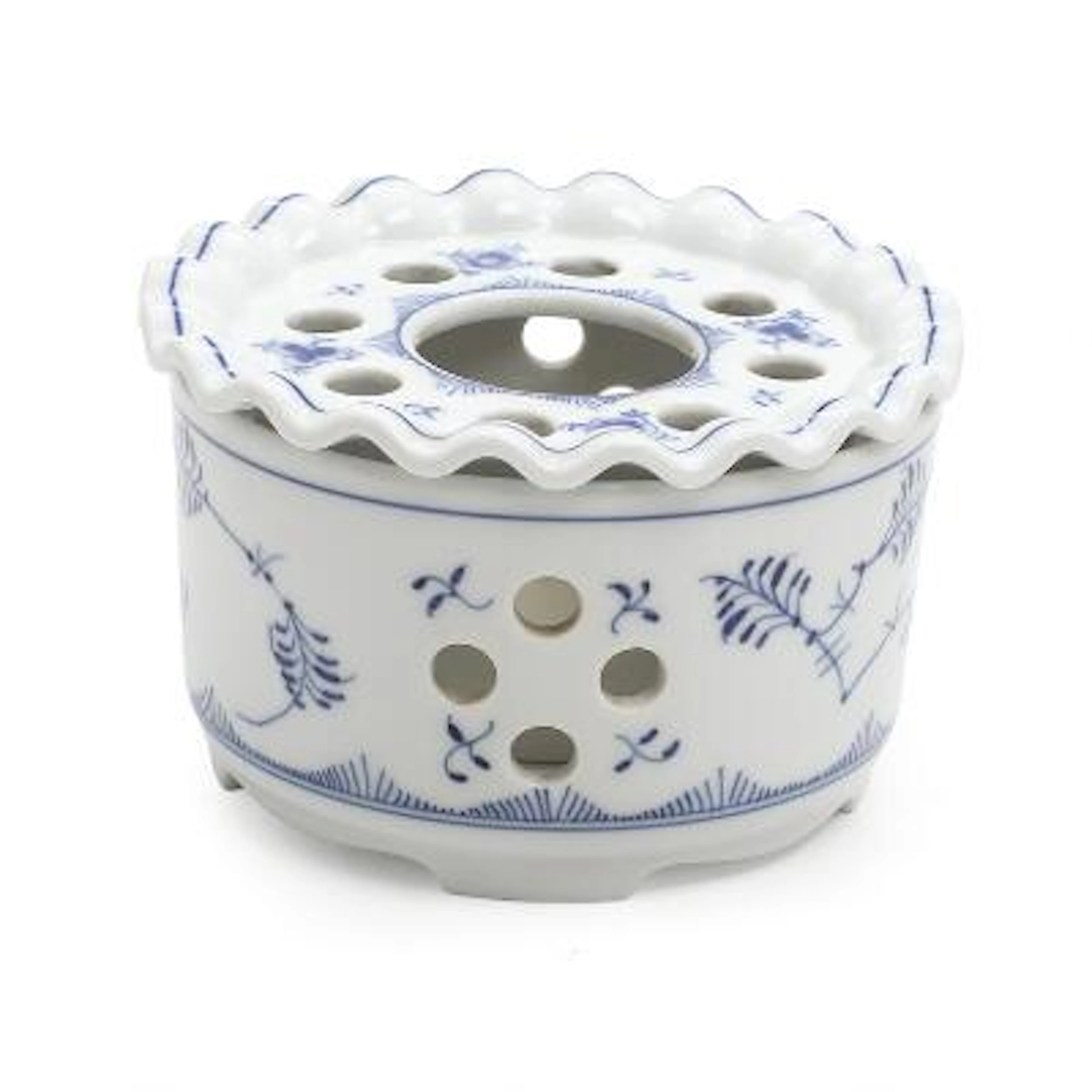 “Blue Fluted Plain”. A porcelain burner decorated in blue. 9787. Royal