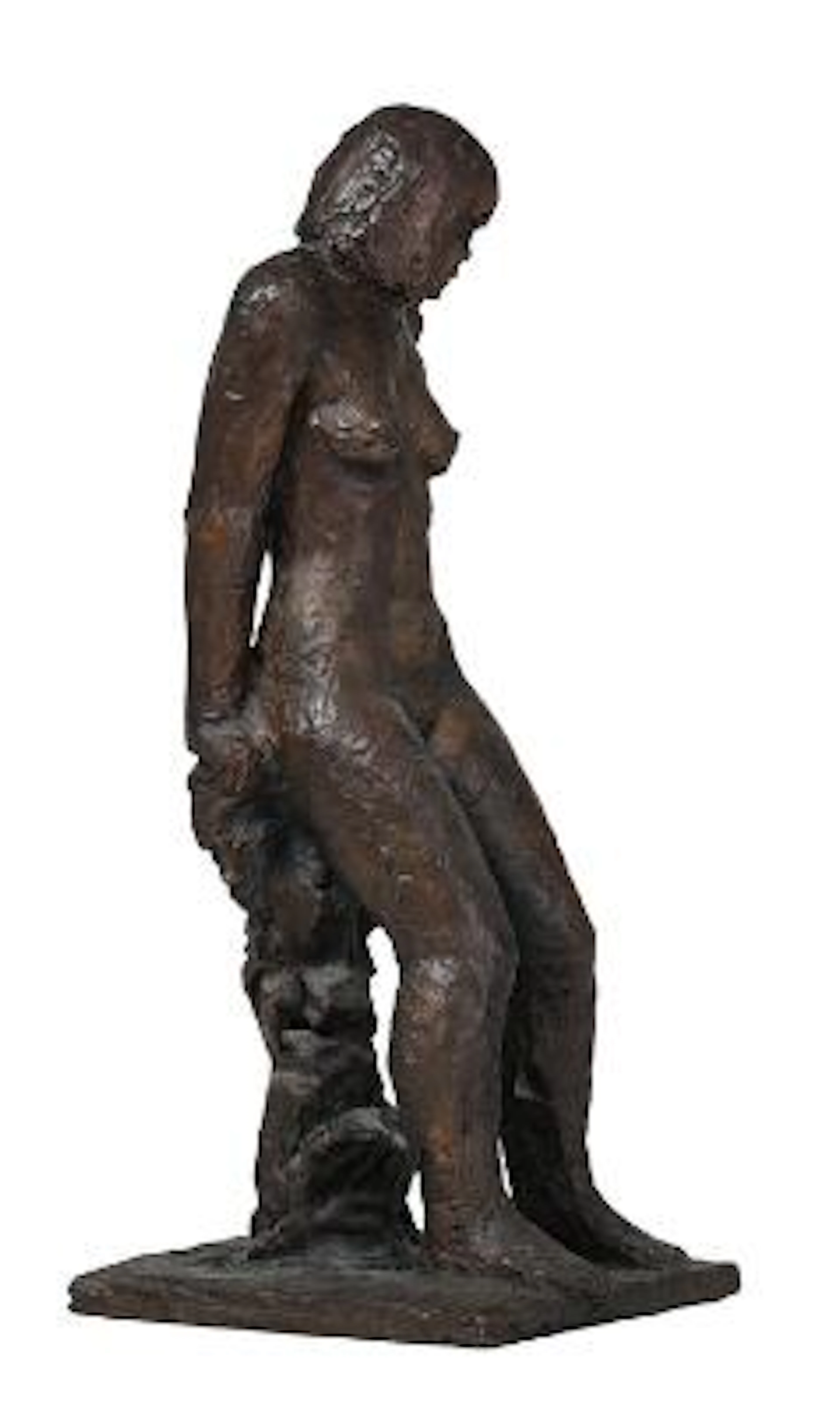Bjørn Nordahl: Seated Woman. Ed. 2. Signed BN 2004. Patinated bronze.