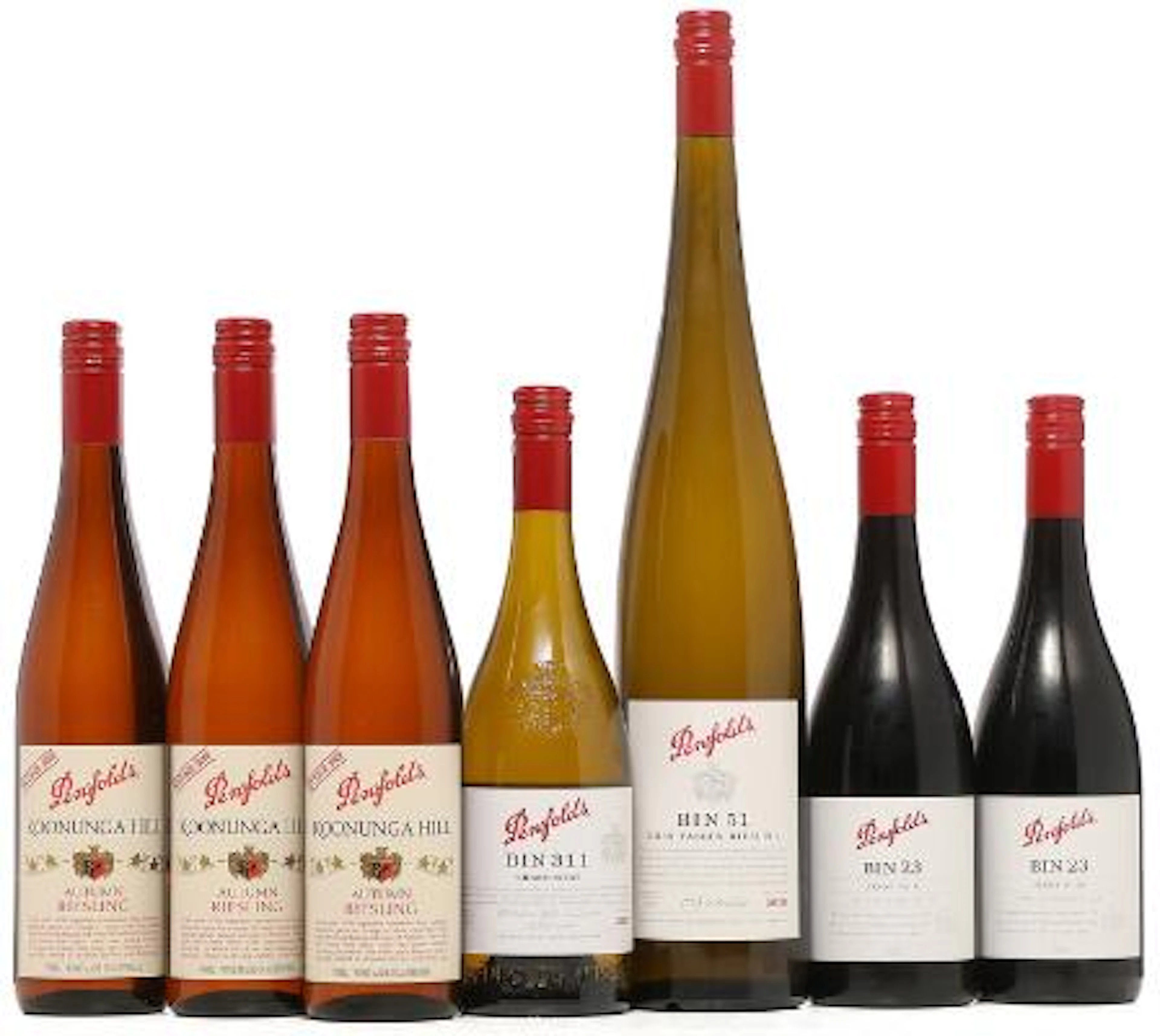 3 bts. Penfolds "Koonunga Hill" Autumn Riesling 2018 A (hf/in). etc.
