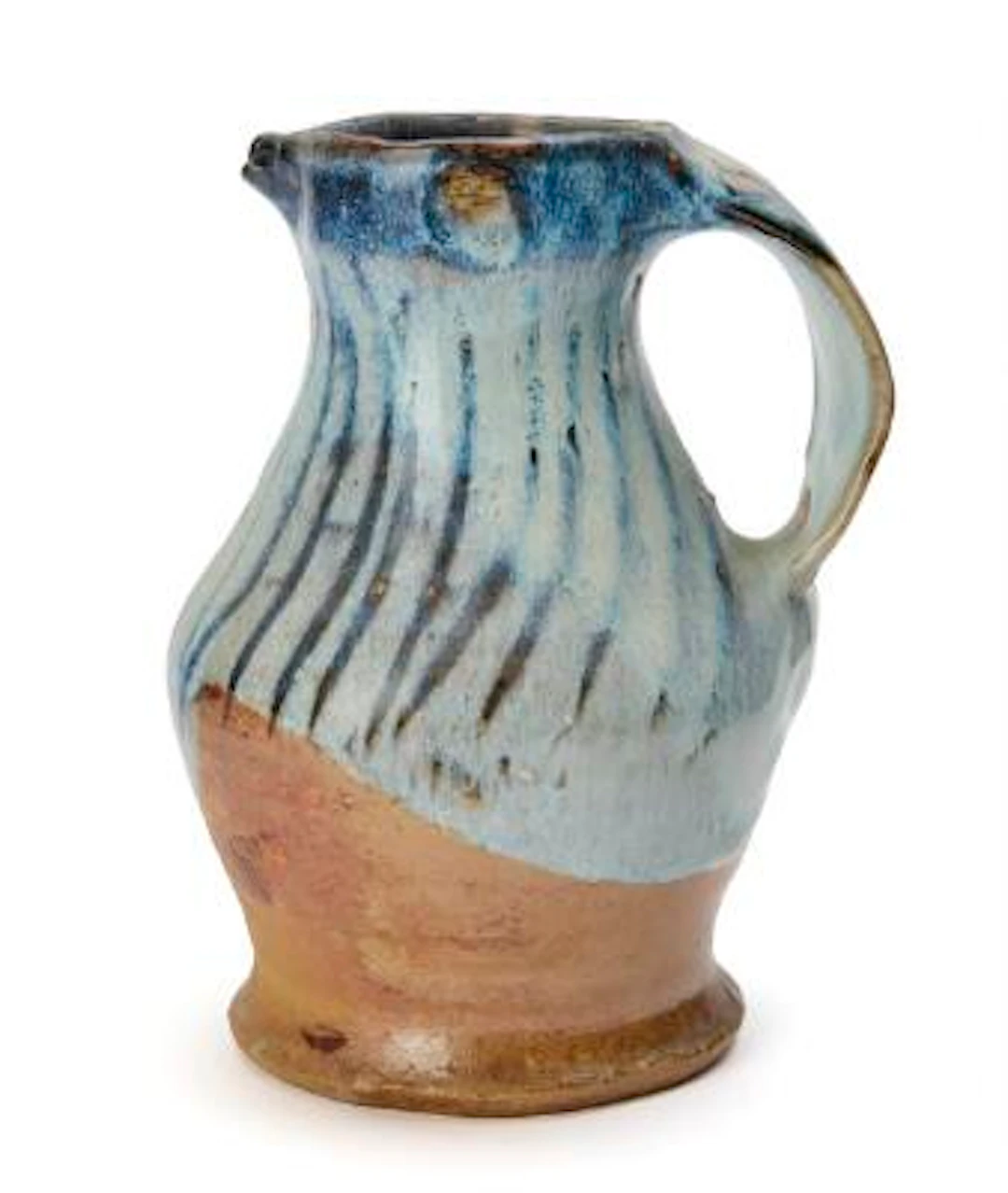 Anne Kjærsgaard: A stoneware pitcher, partly decorated with greyish