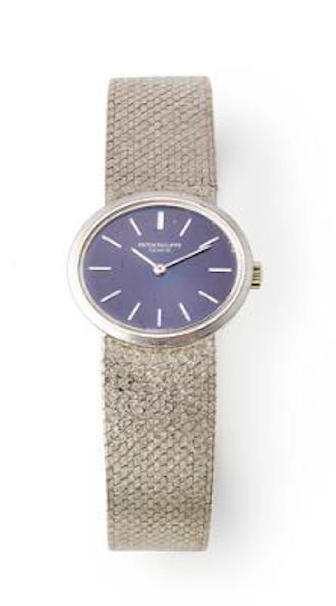 Patek Philippe: Ellipse of 18k white gold, ref. 3349. Mechanical movement