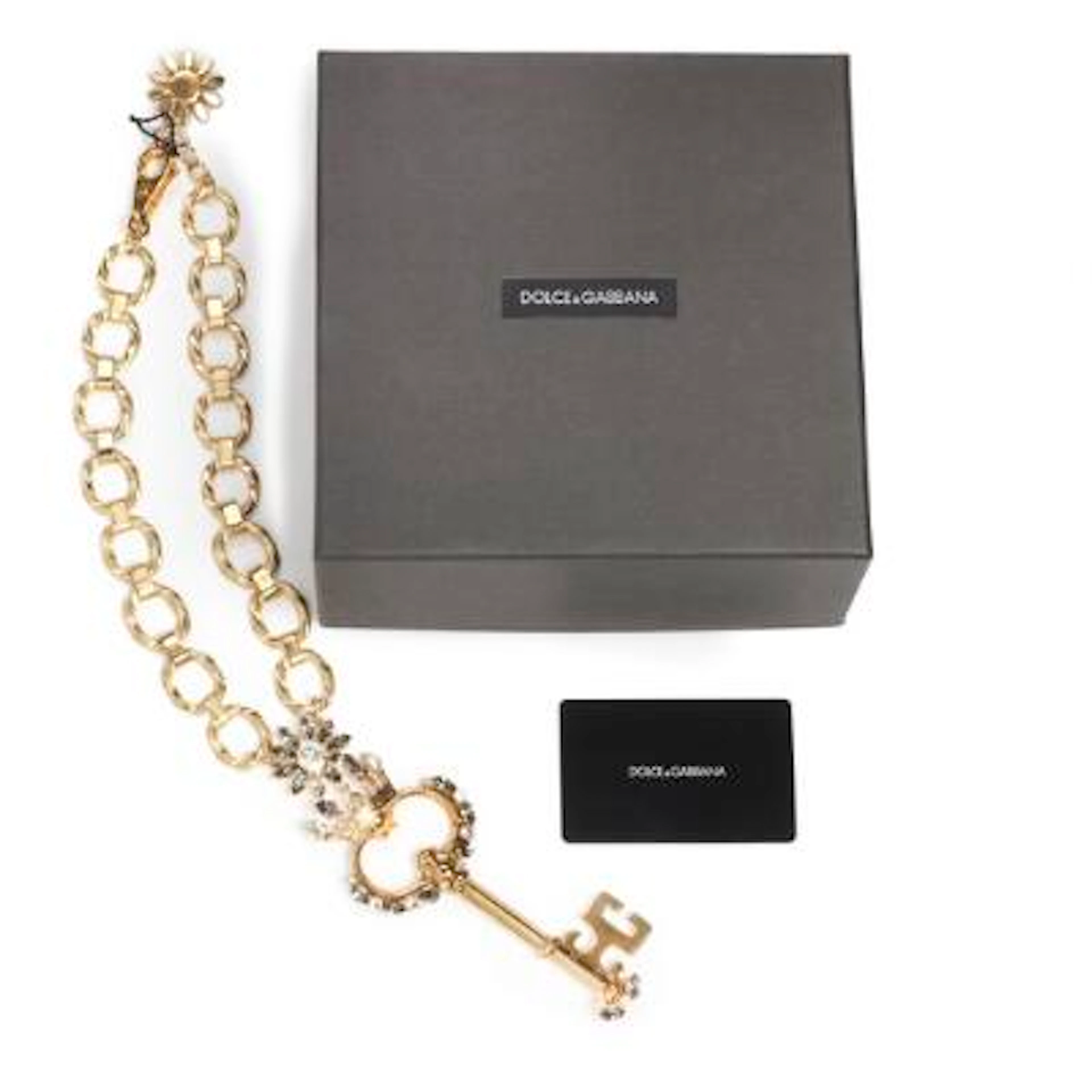 Dolce & Gabbana: A necklace embellished with stones, mounted in gold