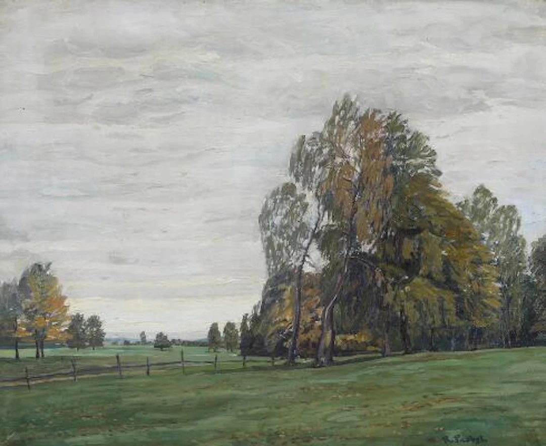 Rudolf Probst: "Hannover, bei der Lister Kirche". Signed R. Probst.