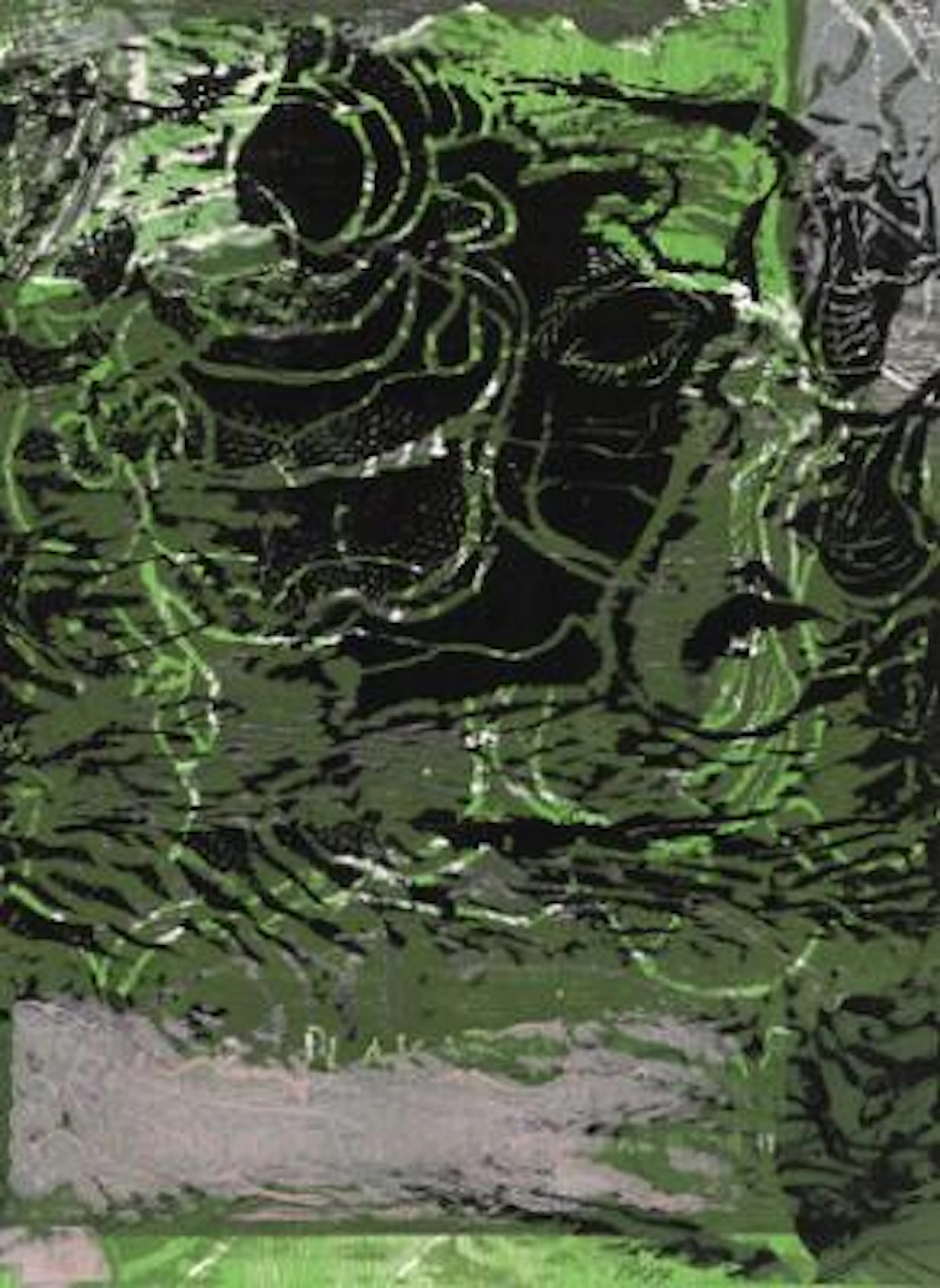 Per Kirkeby: Untitled. Signed PK 87, 9/10. Woodcut in colours. Sheet