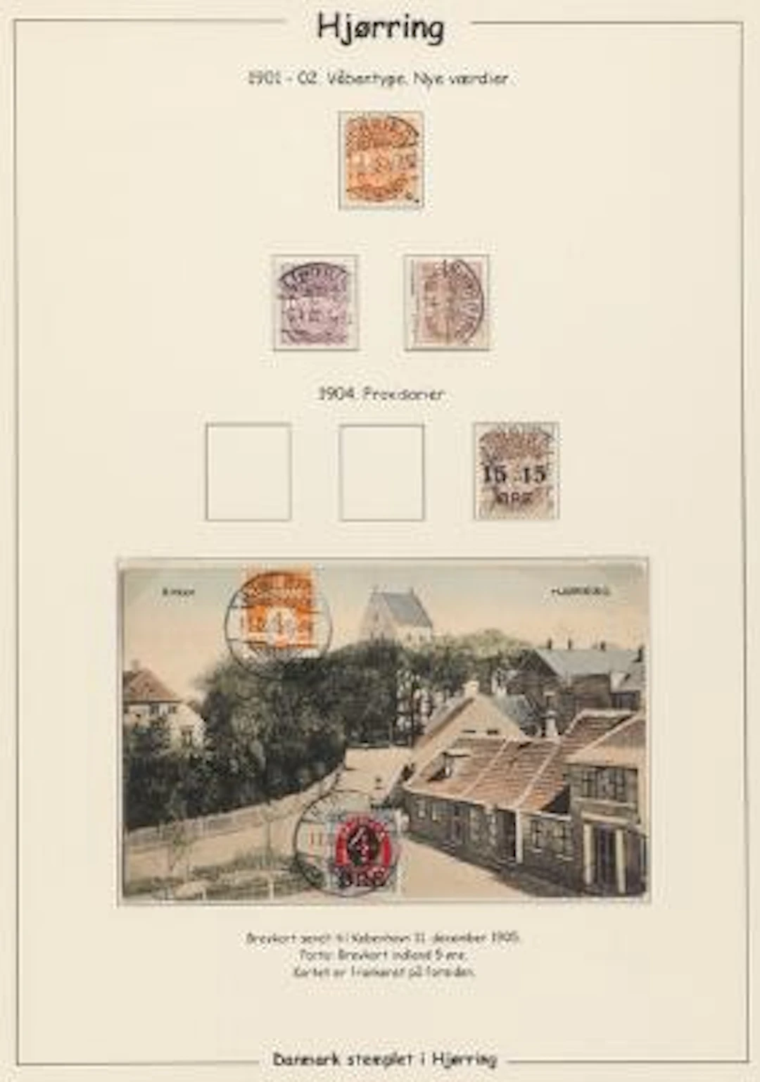 Denmark. Remainder exhibition collection "HJØRRING" with covers and