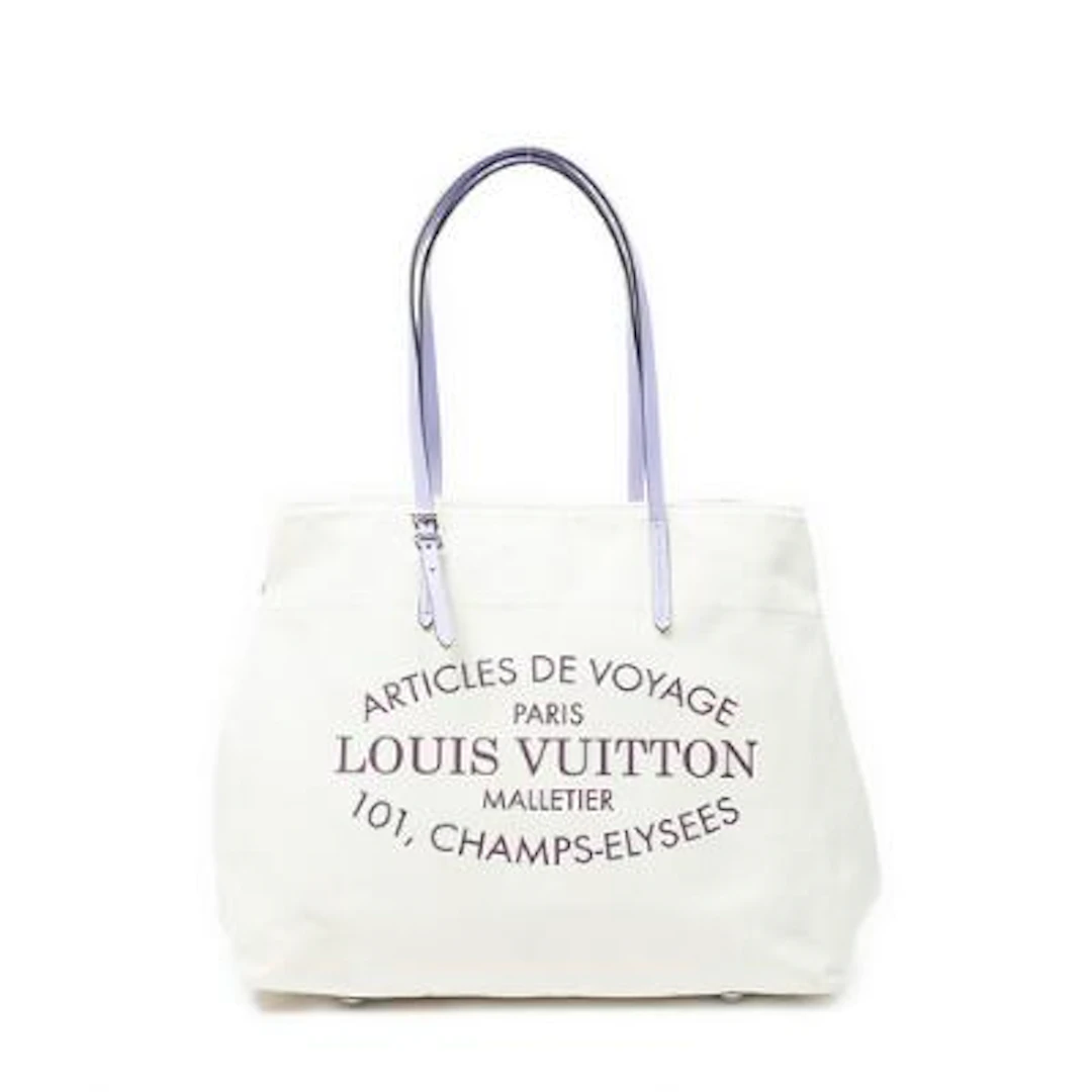 Louis Vuitton: "Articles de Voyage Cabas" tote bag in beige canvas