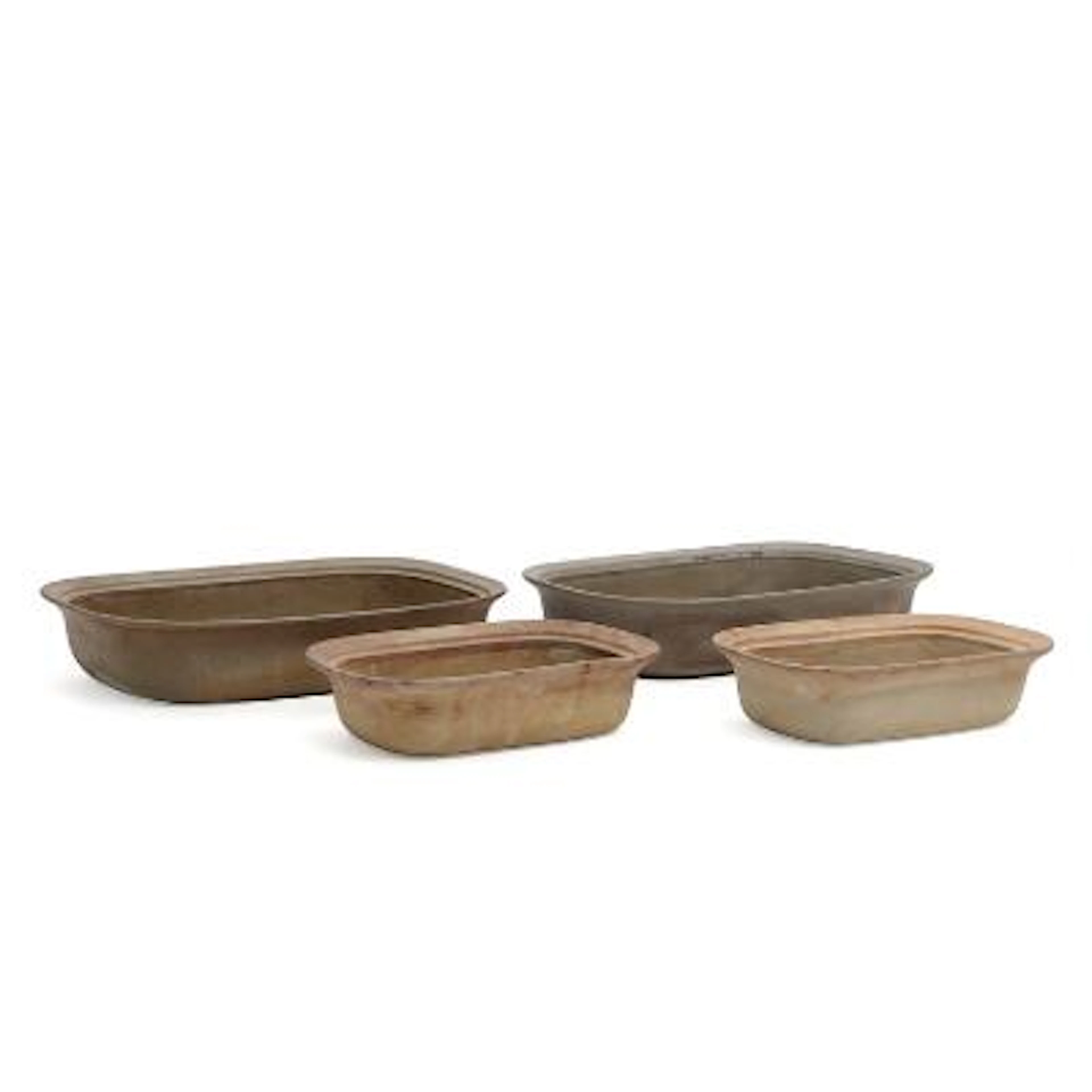 Grethe Meyer: “Ildpot”. Four unglazed stoneware pans. Stamped with