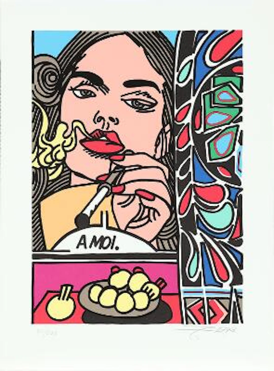 Erró (Gudmundur Gudmundsson): "A moi". Signed Erró 1993, 22/200. Silkscreen