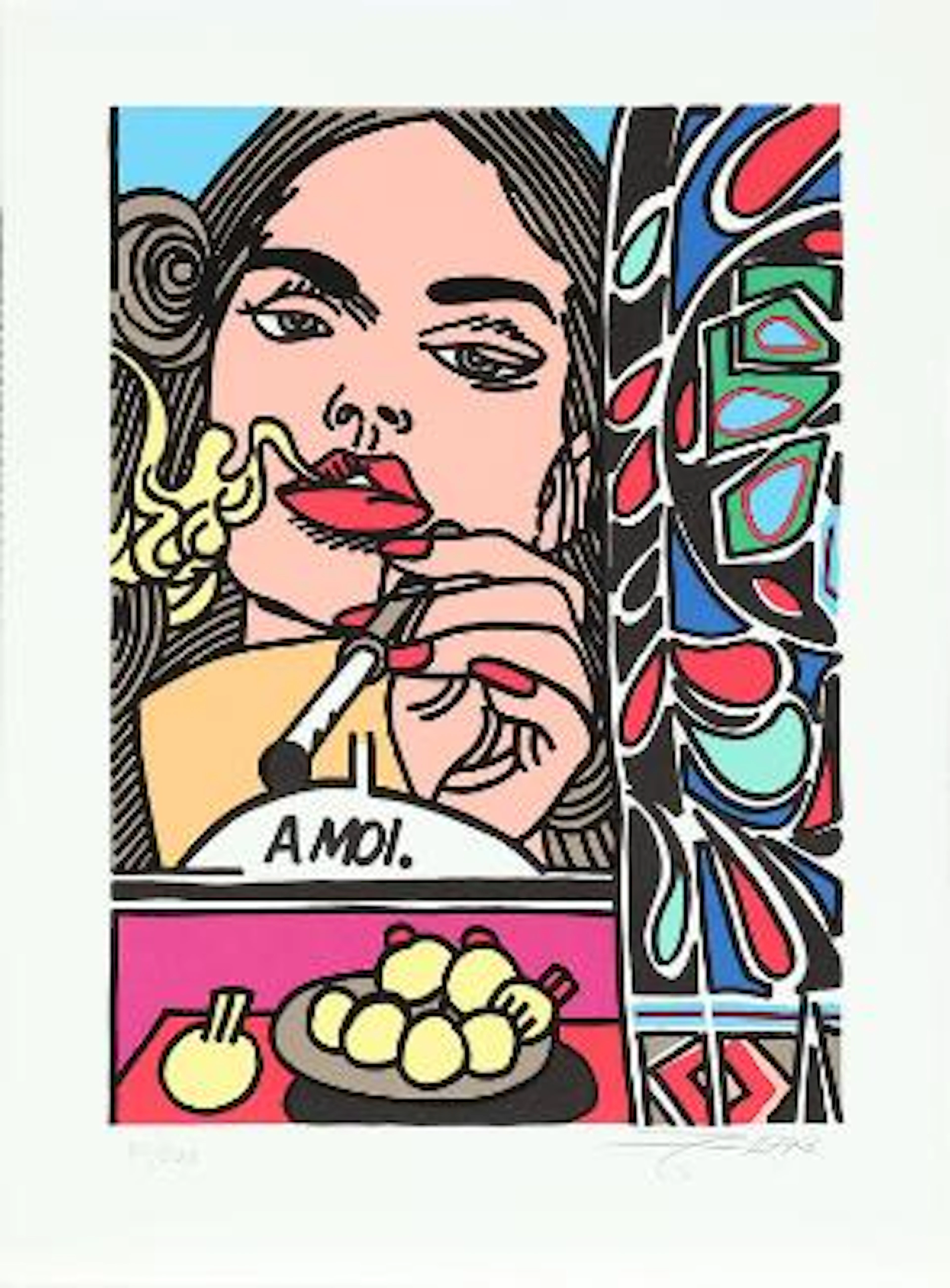Erró (Gudmundur Gudmundsson): "A moi". Signed Erró 1993, 22/200. Silkscreen