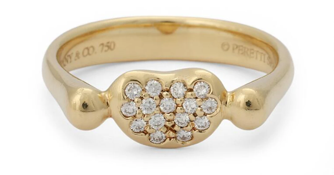 Tiffany & Co.: A "Bean" diamond ring set with numerous brilliant-cut