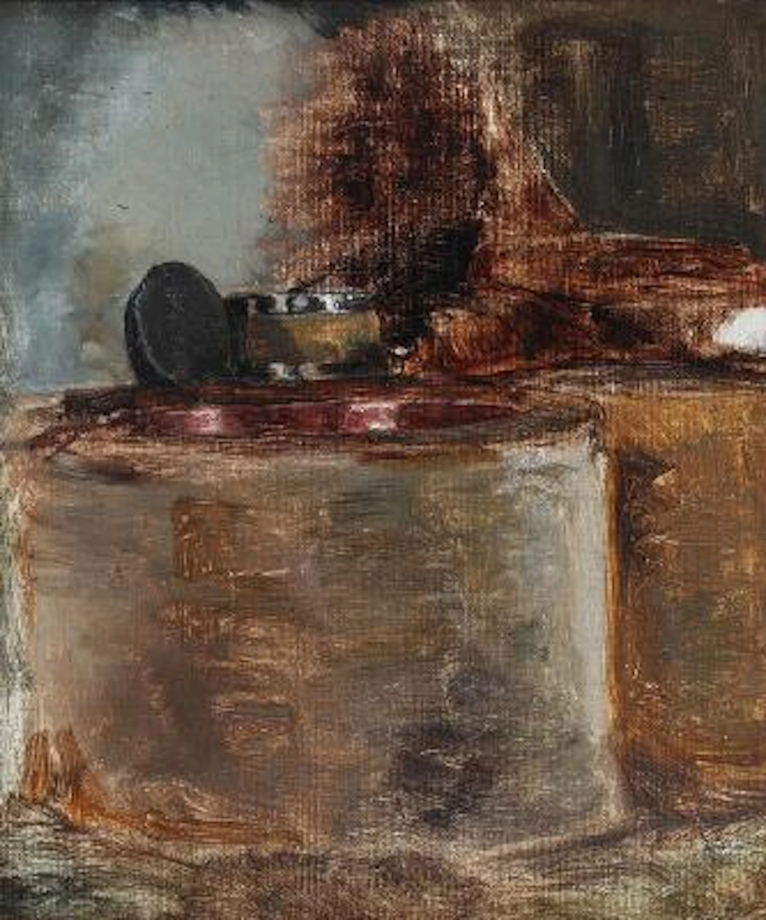 Erik Henningsen: View of a laundry room with a wash boiler. Unsigned.