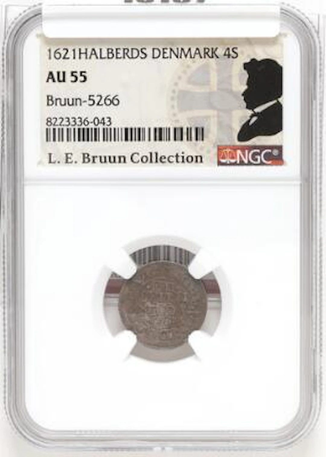 Christian IV, 4 kroneskilling 1621, H 115D, S 64, Sieg 45.4, Bruun-5266