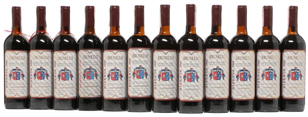 6 bts. Brunello di Montalcino Riserva, Padelletti 1995 B (ts/us).