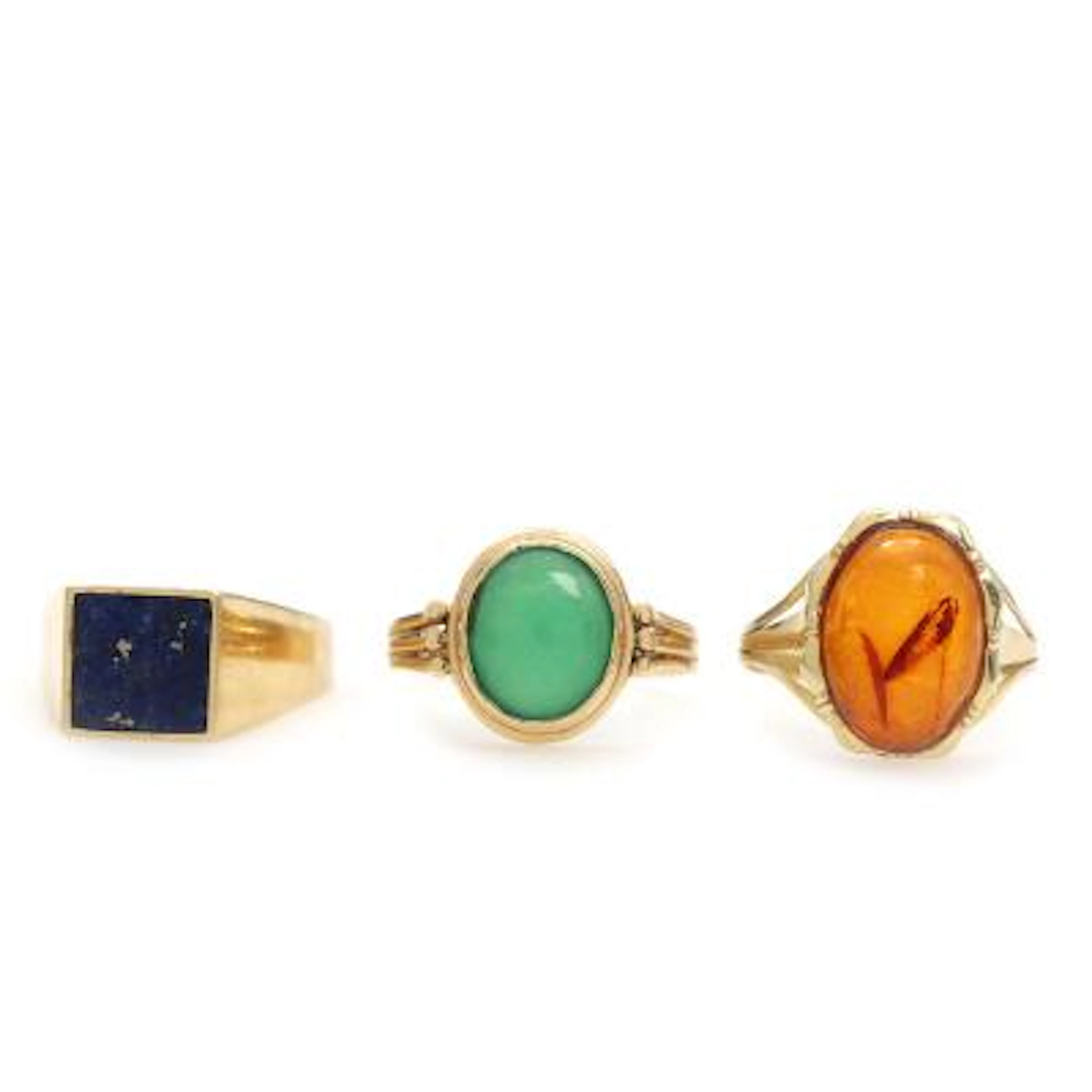 Three rings of 14k gold. Size 57-60. (3) – Bruun Rasmussen Auctioneers