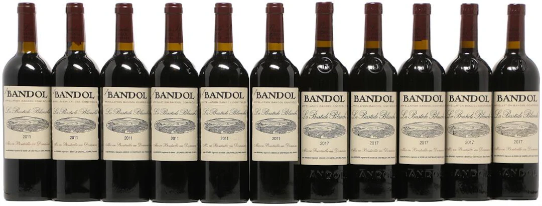 6 bts. Bandol, Domaine de la Bastide Blanche 2011 A (hf/in). etc.