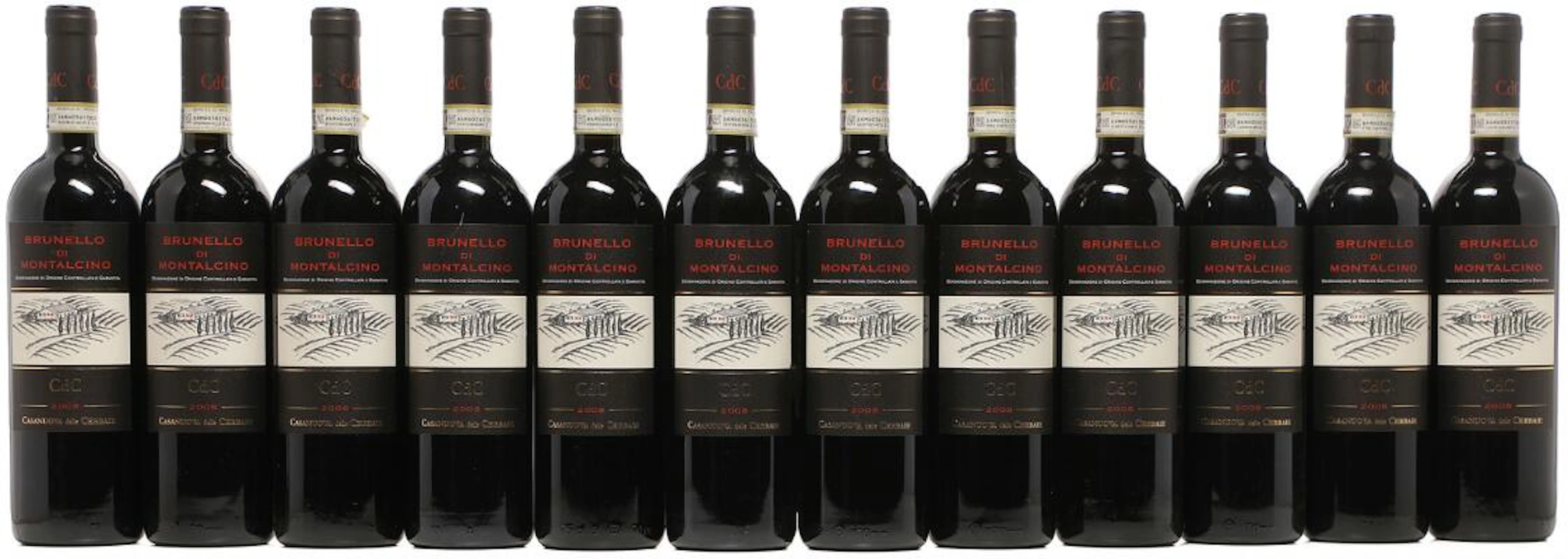 12 bts. Brunello di Montalcino, Casanuova delle Cerbaie 2008 A (hf/in).