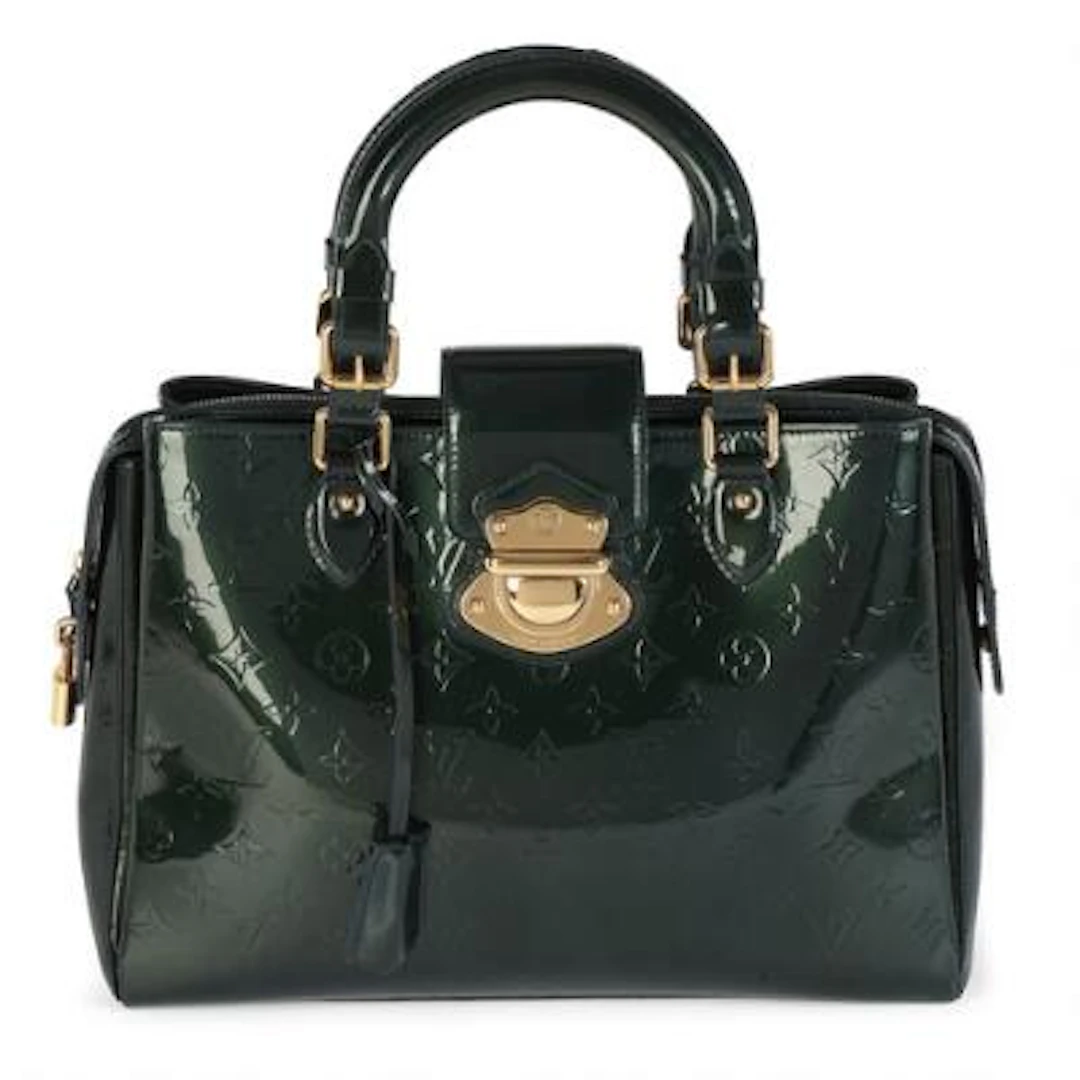 Louis Vuitton: A"Melrose Avenue" bag of dark green monogram vernis