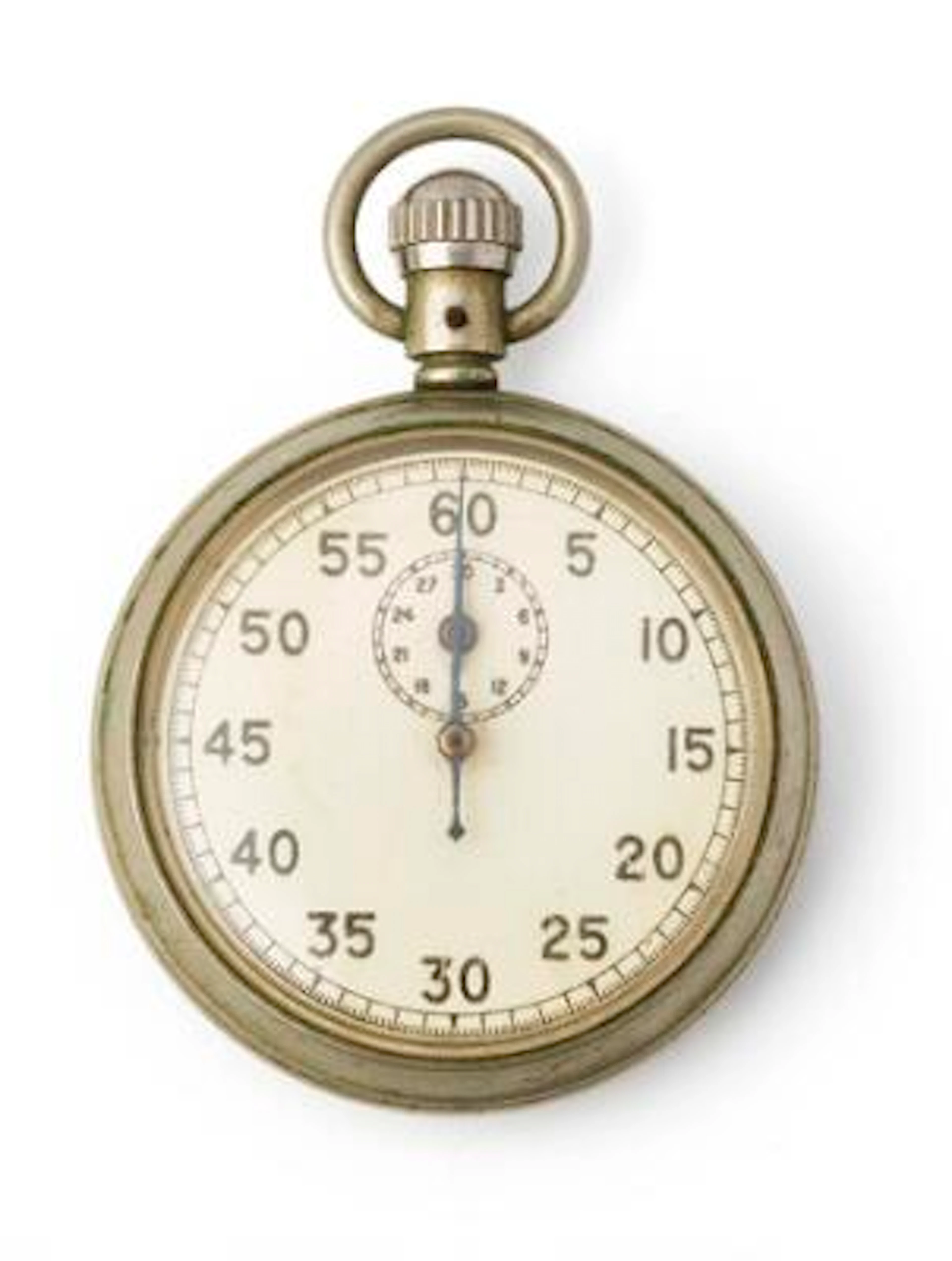 Dennison: Field stop watch of nickel silver (Cuprel). Mechanical movement