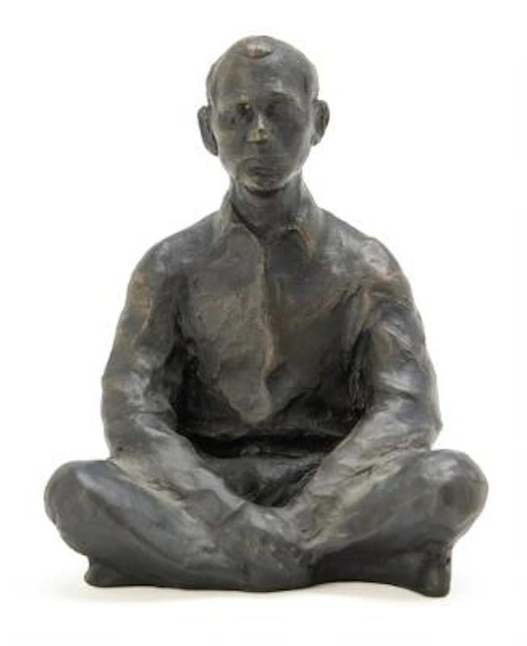 Peter Martensen: Meditating Man. Signed and dated PM 2016. Bronze.