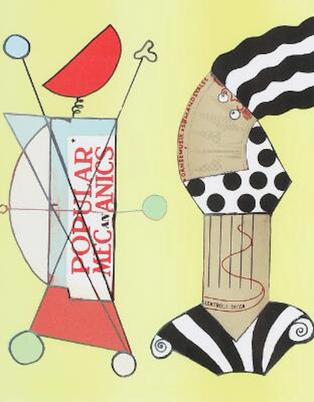 Karin Olesen: Untitled. Two compositions. Signed. Lithograph in colours.