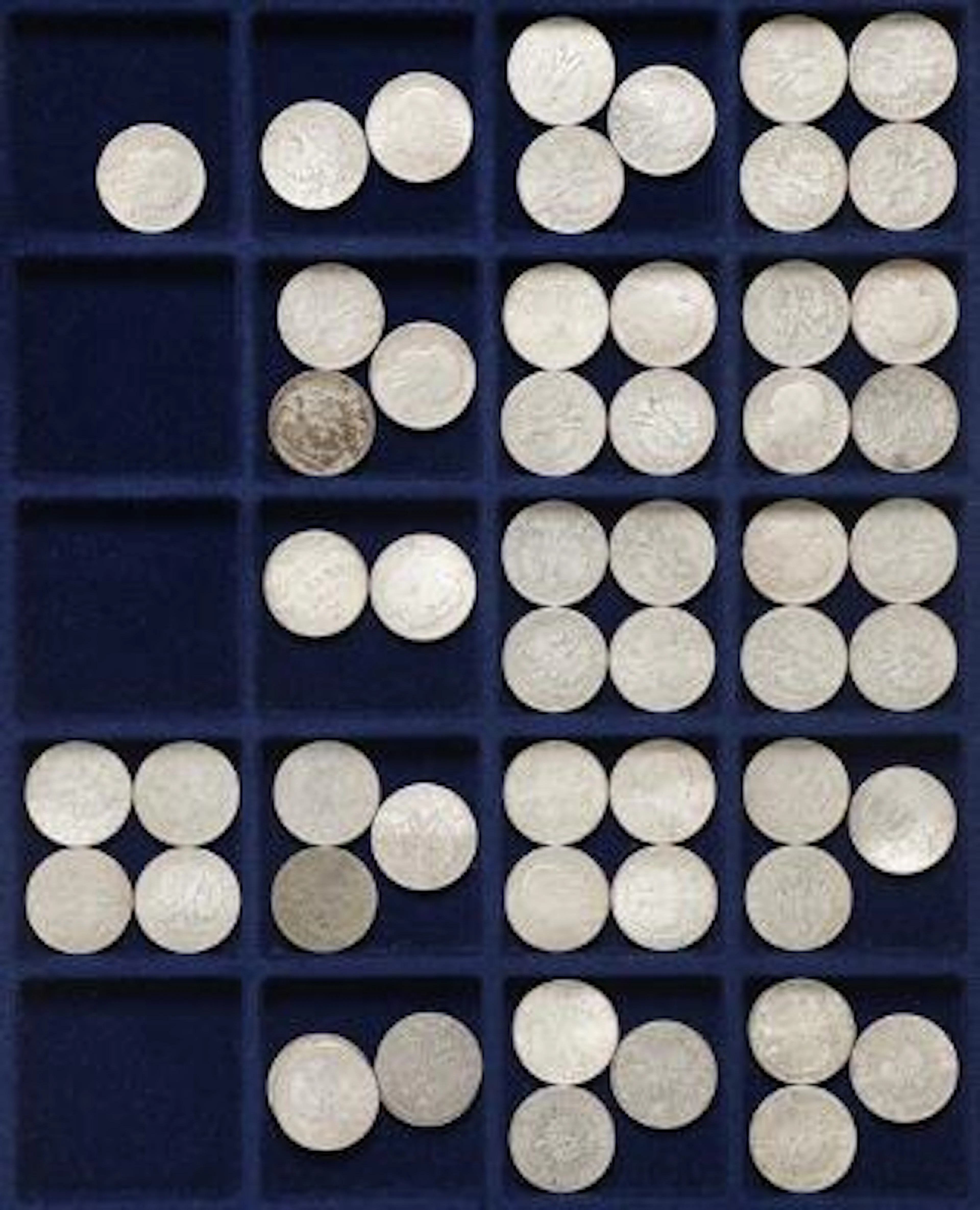Poland, lot of 2 (53 pcs), 5 (18), 10 (38) Zloty in silver, in total