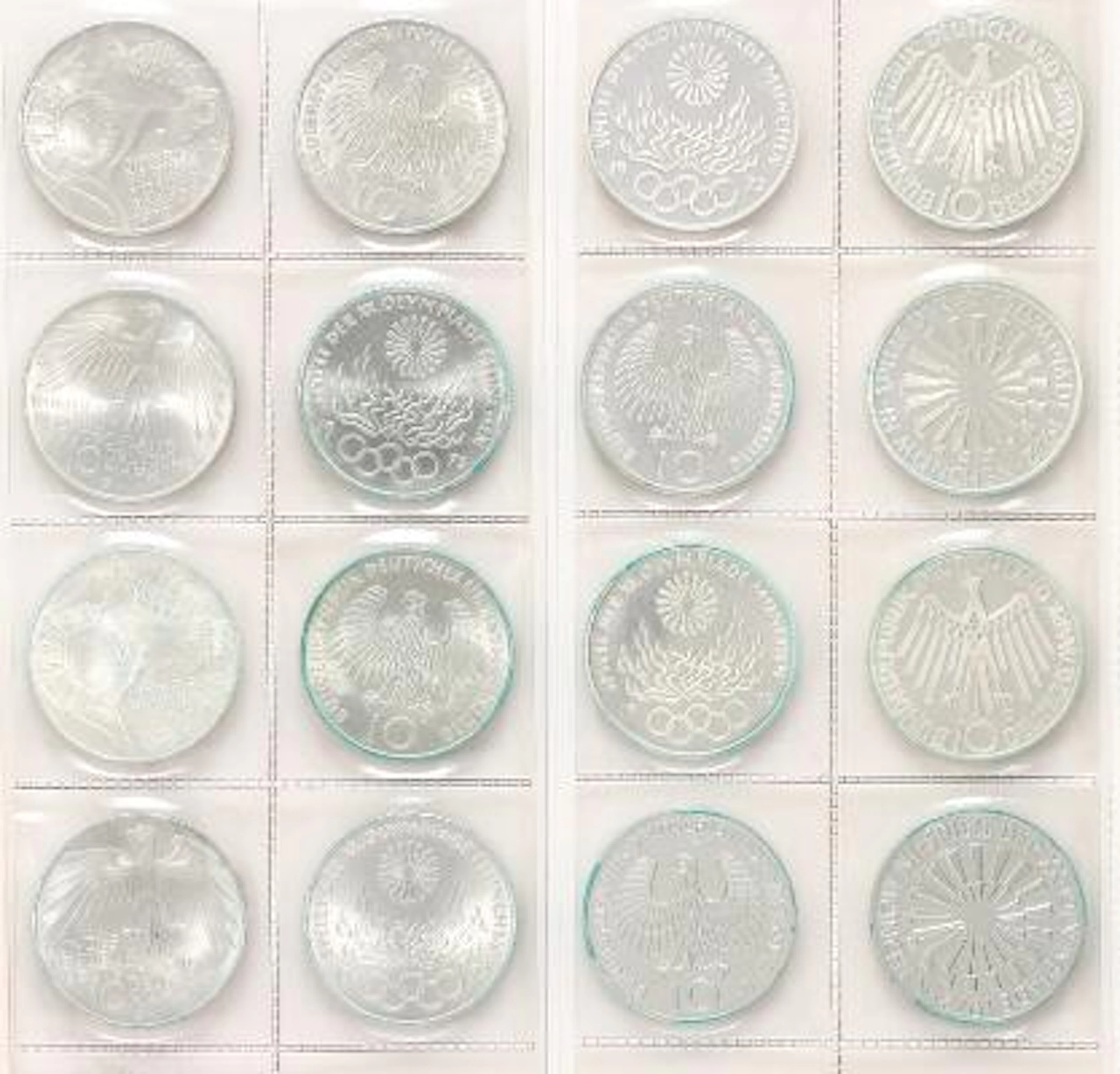 Germany, 10 Mark commemorating the 1972 Olympics, in total 96 pcs