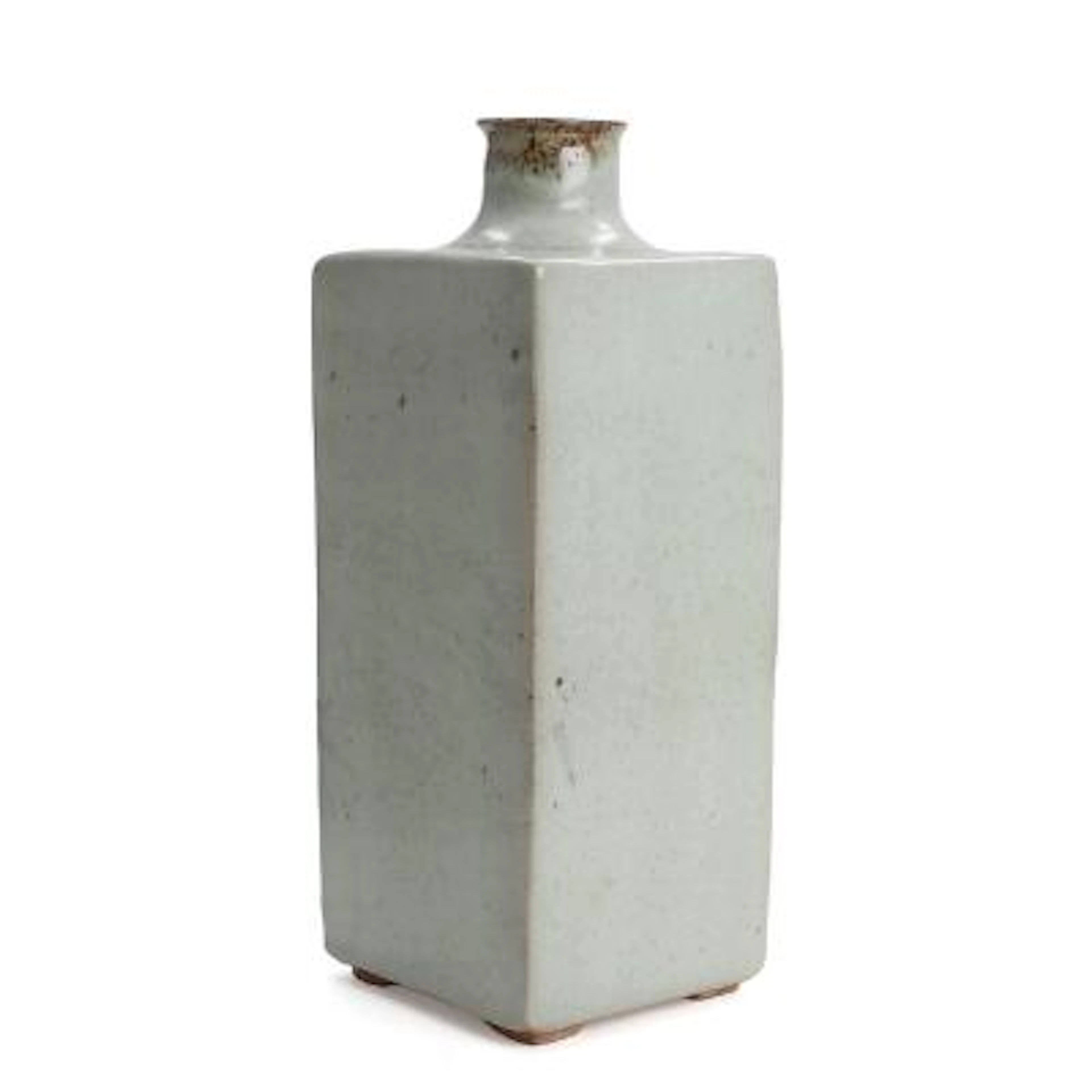 Nis Stougaard: Vase of stoneware decorated with celadon glaze. Signed