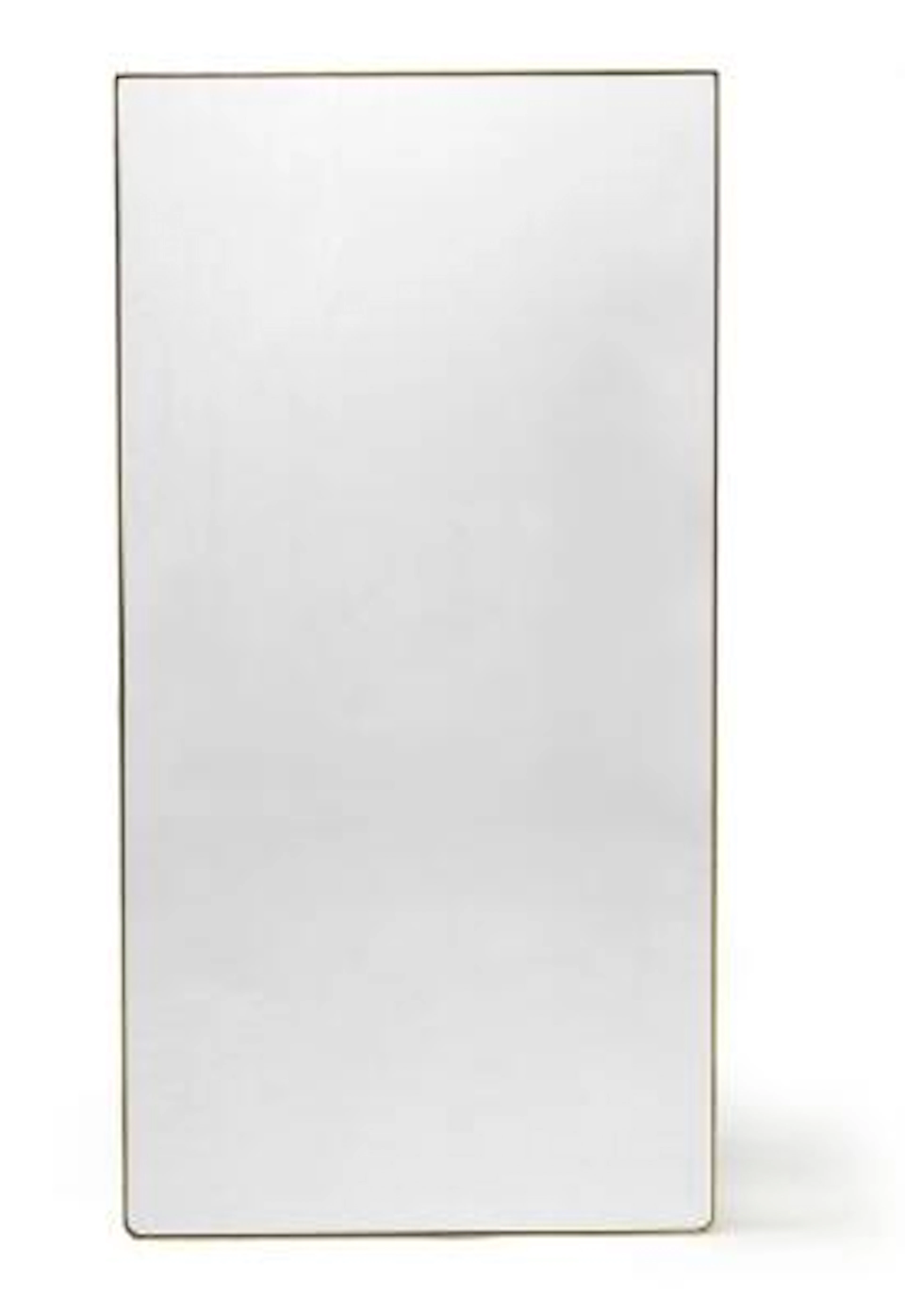 Danish design: Rectangular wall mirror with frame of solid brushed