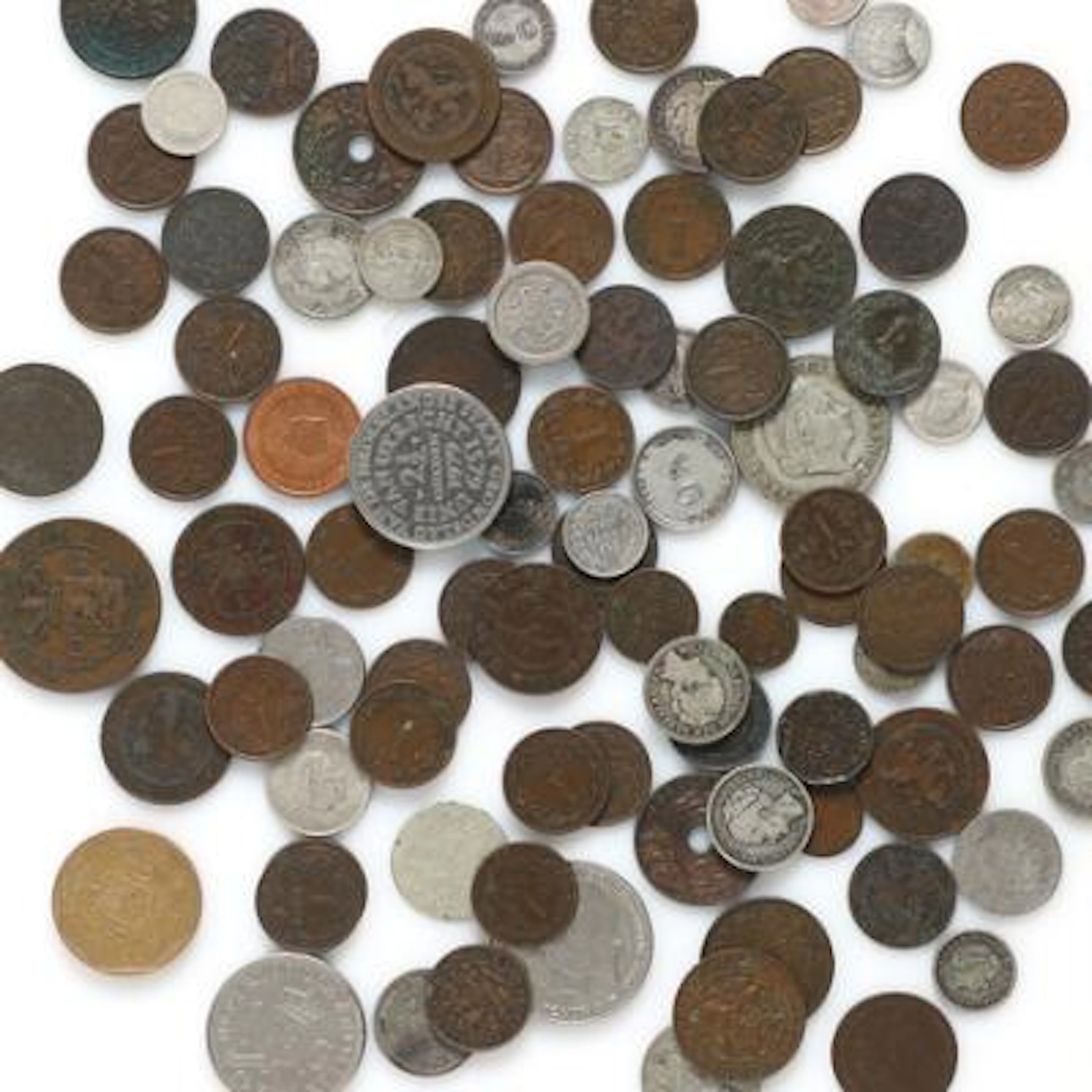 Collection of coins from the Netherlands, Dutch East Indies, Netherlands