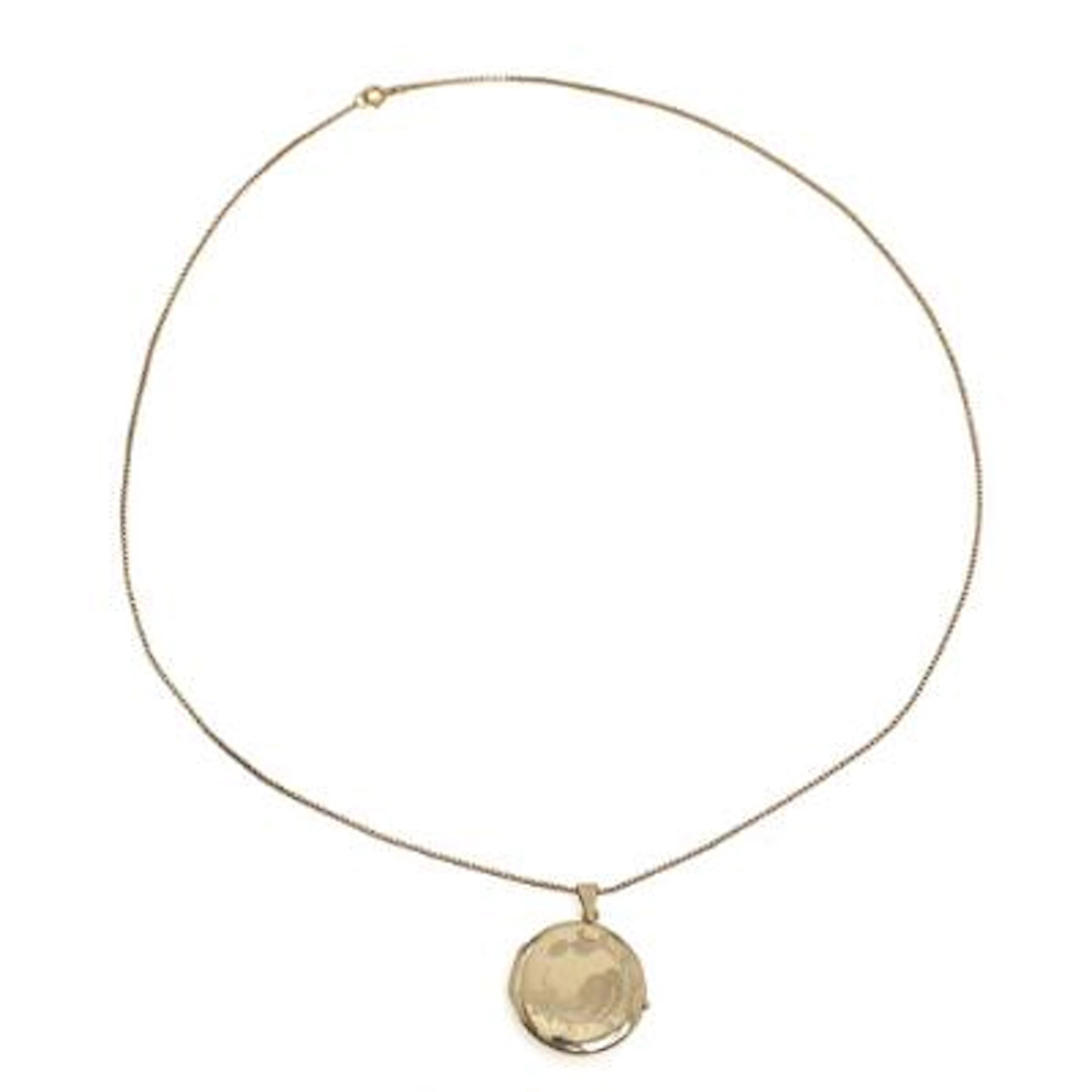 Pendant with photo locket in 14k gold. L. incl. loop 3.8 cm. Accompanied