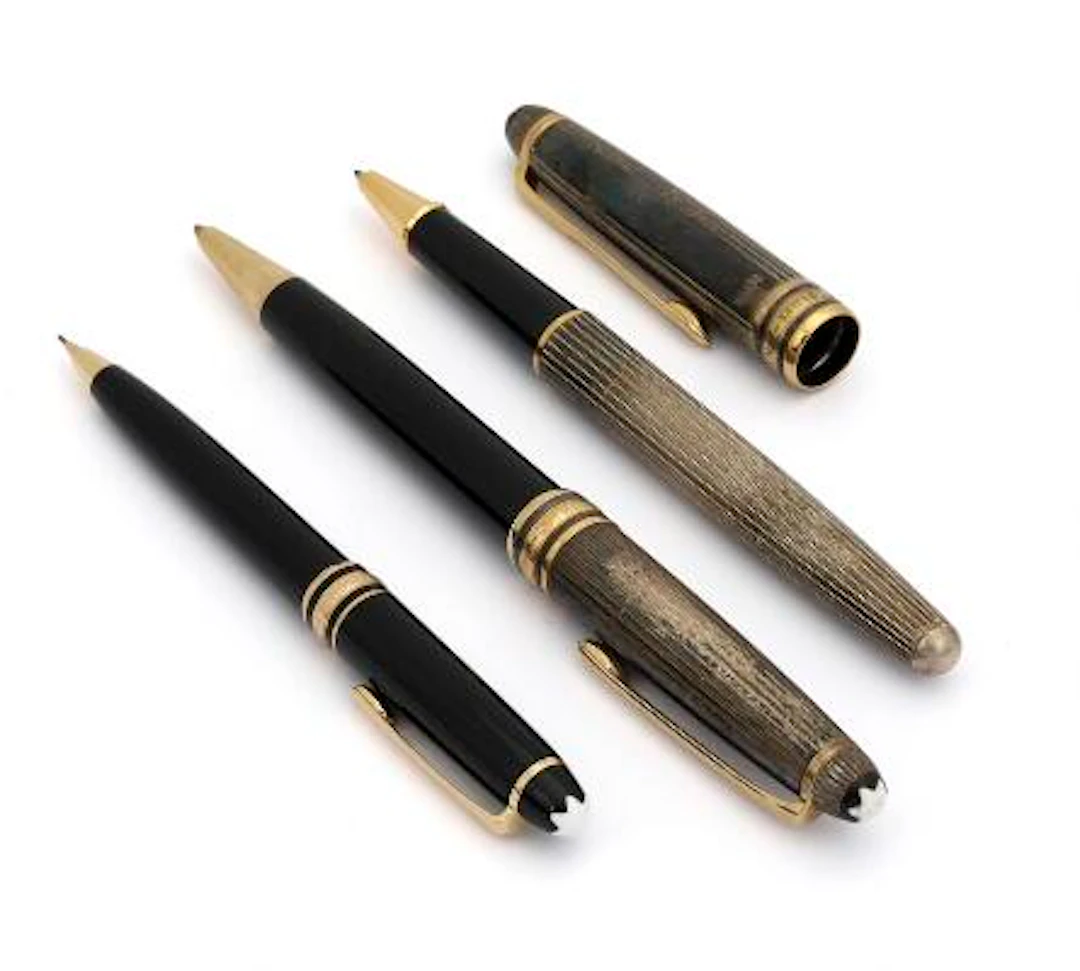 Montblanc: Two "Meisterstück" ballpoint pens and mechanical pencil